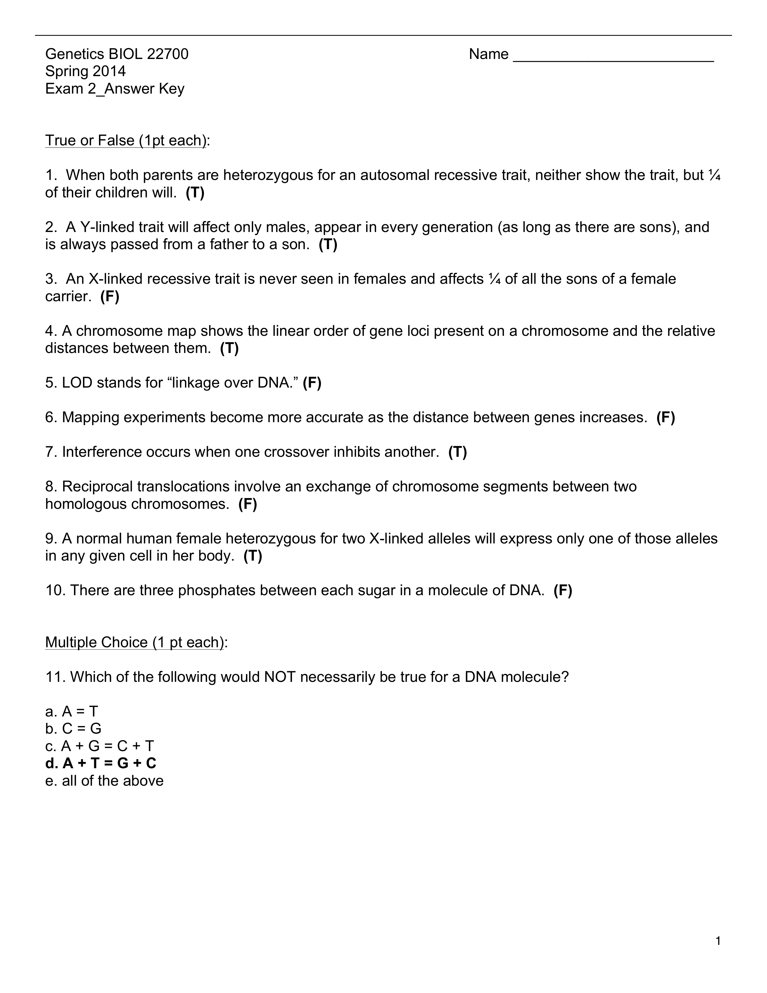 Genetics_Exam+2_Spring+2014_Answer+Key_dpjg30ju3kv_page1