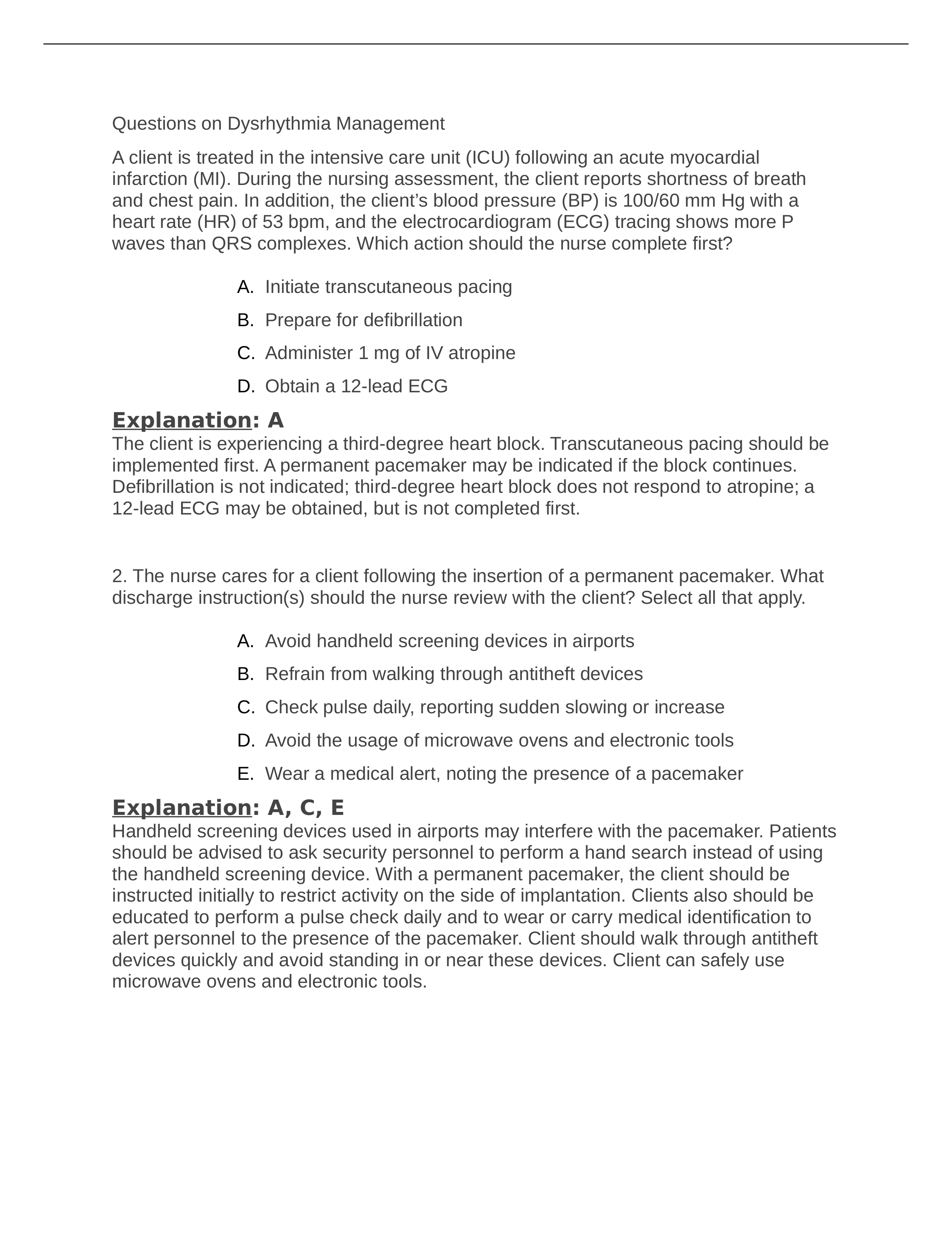 Questions on Dysrhythmia management.docx_dpm1uob2ctj_page1