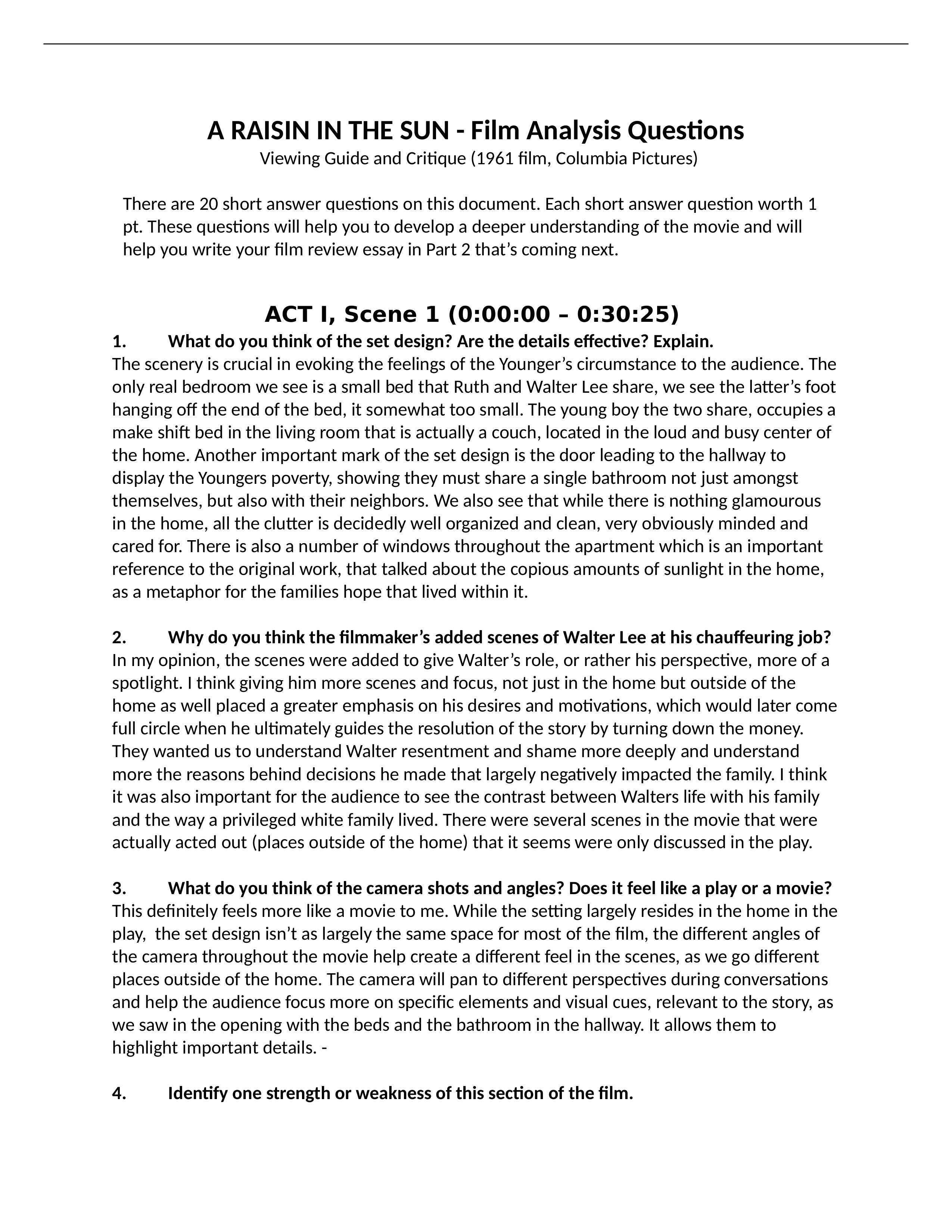 A RAISIN IN THE SUN - Film Analysis Questions.docx_dppcgr7opvs_page1