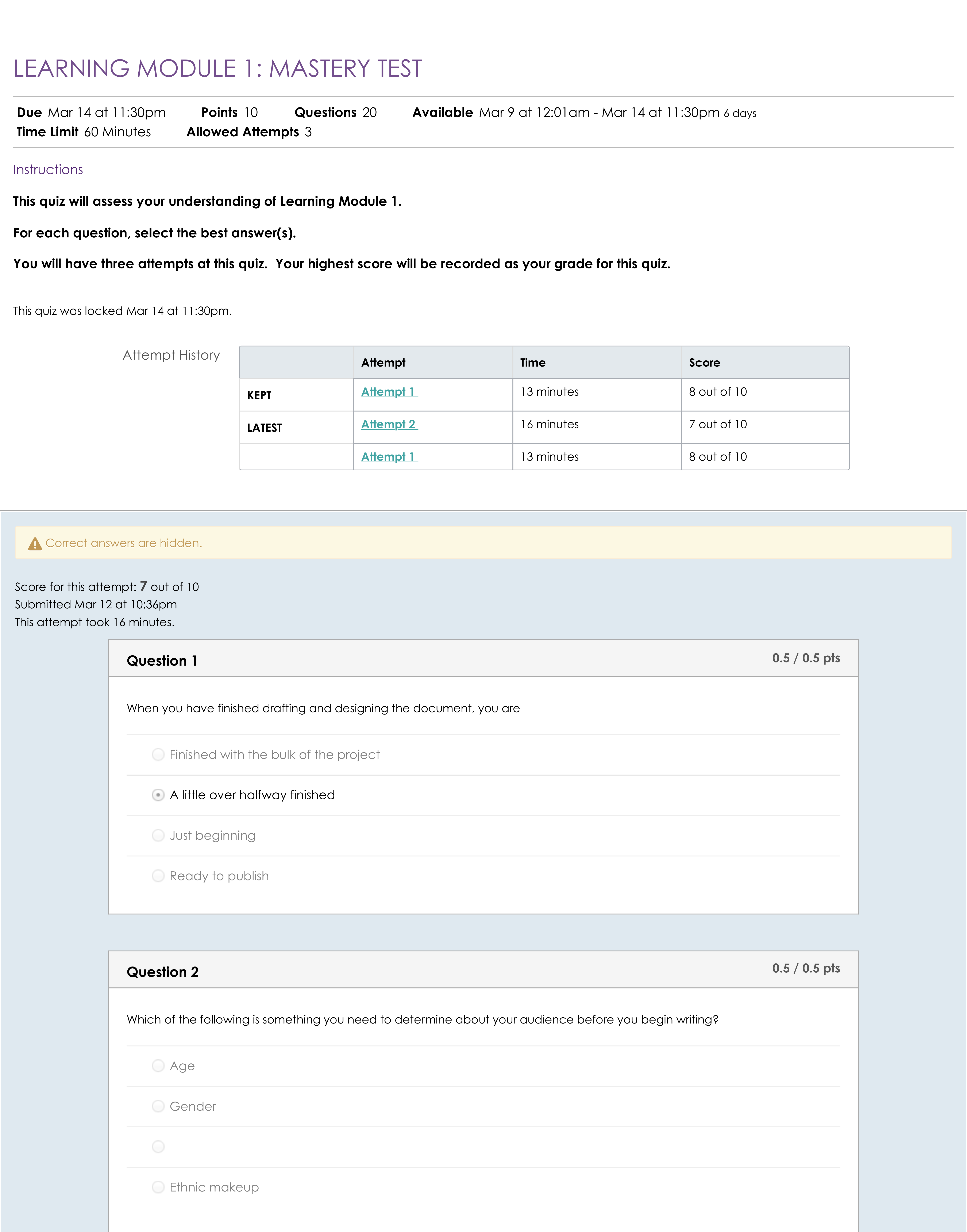 Learning Module 1: Mastery Test: (Spring 2015-B) ENC1102: COMPOSITION II 174 (20685)_dpqo8la46dr_page1