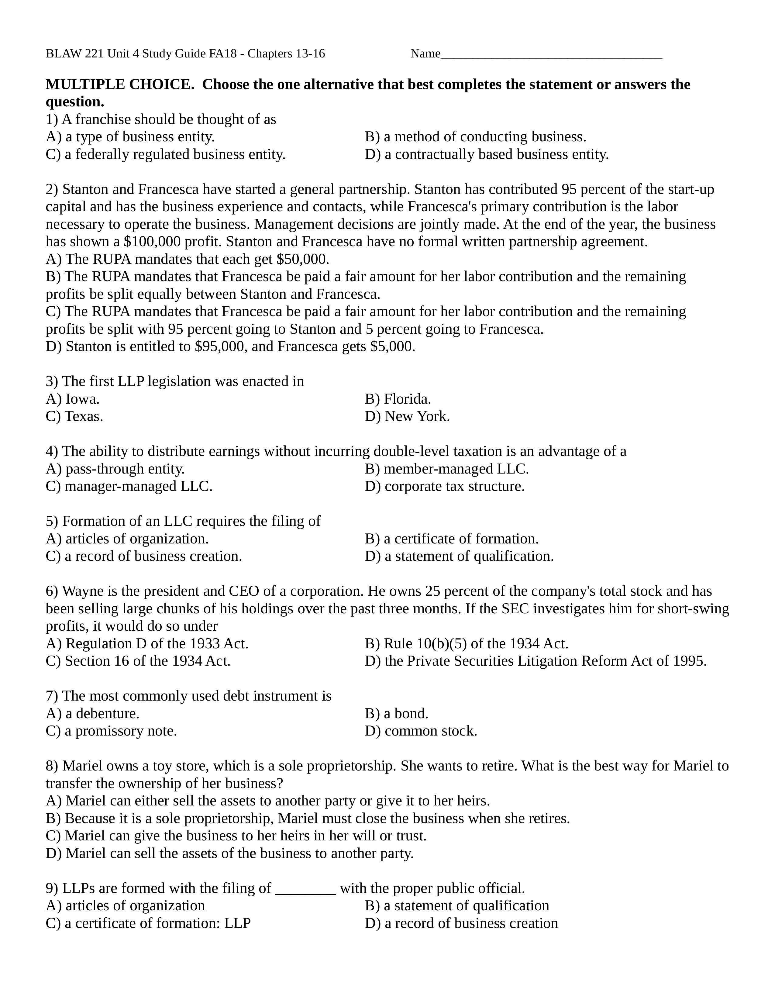 BLAW 221 Unit 4 Study Guide FA18.docx_dpsemhjzfwv_page1