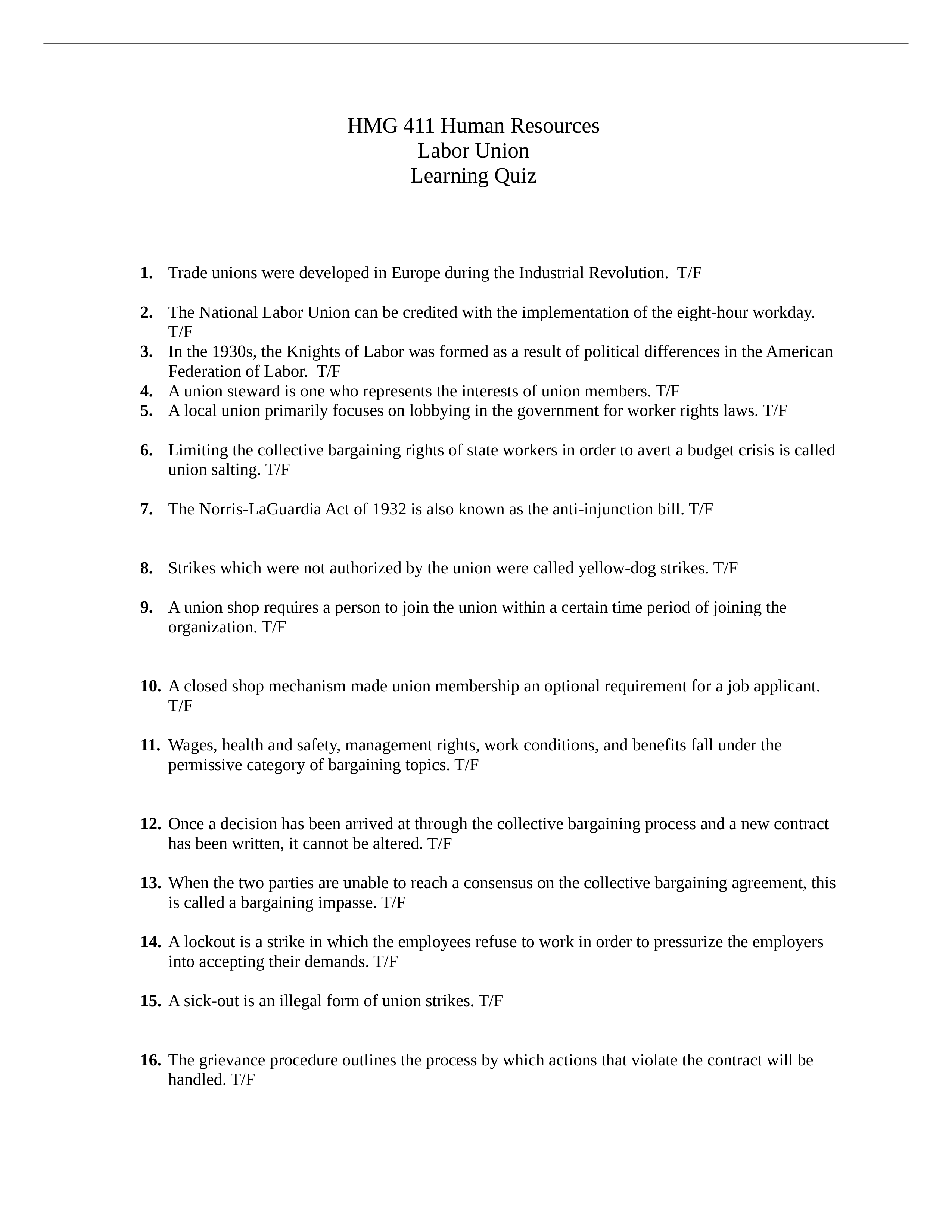 HMG 411 Unions Learning Quiz Students.docx_dpv99twv4rj_page1