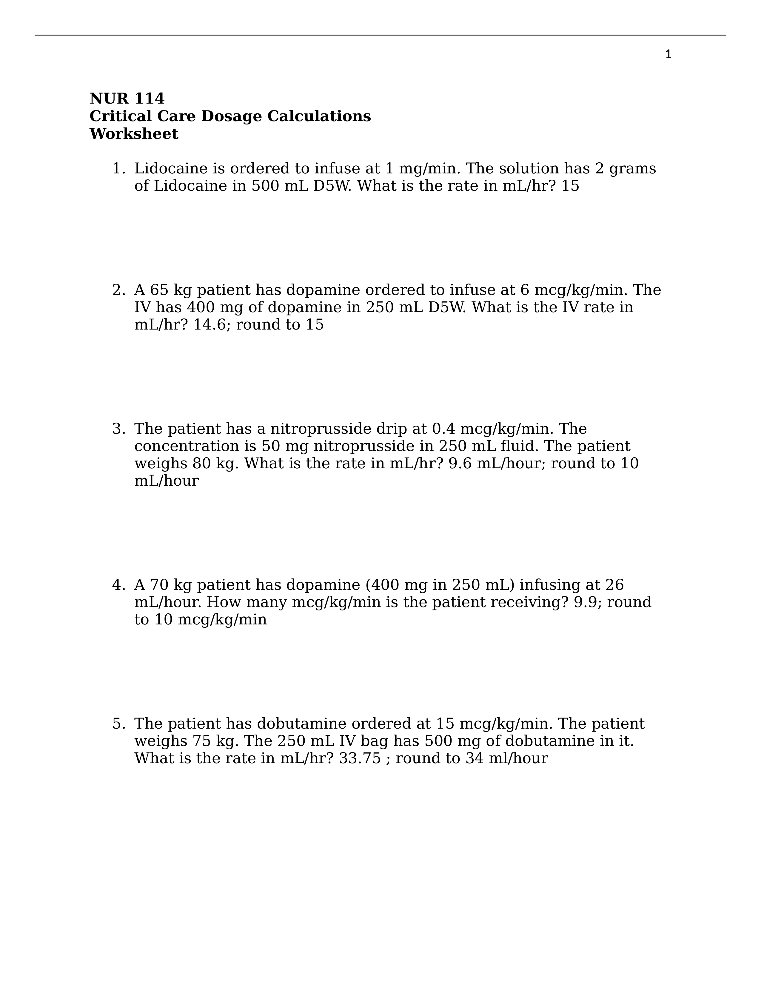 NUR 114 Critical Care Math Worksheet (1).docx_dqem8r8fx5g_page1