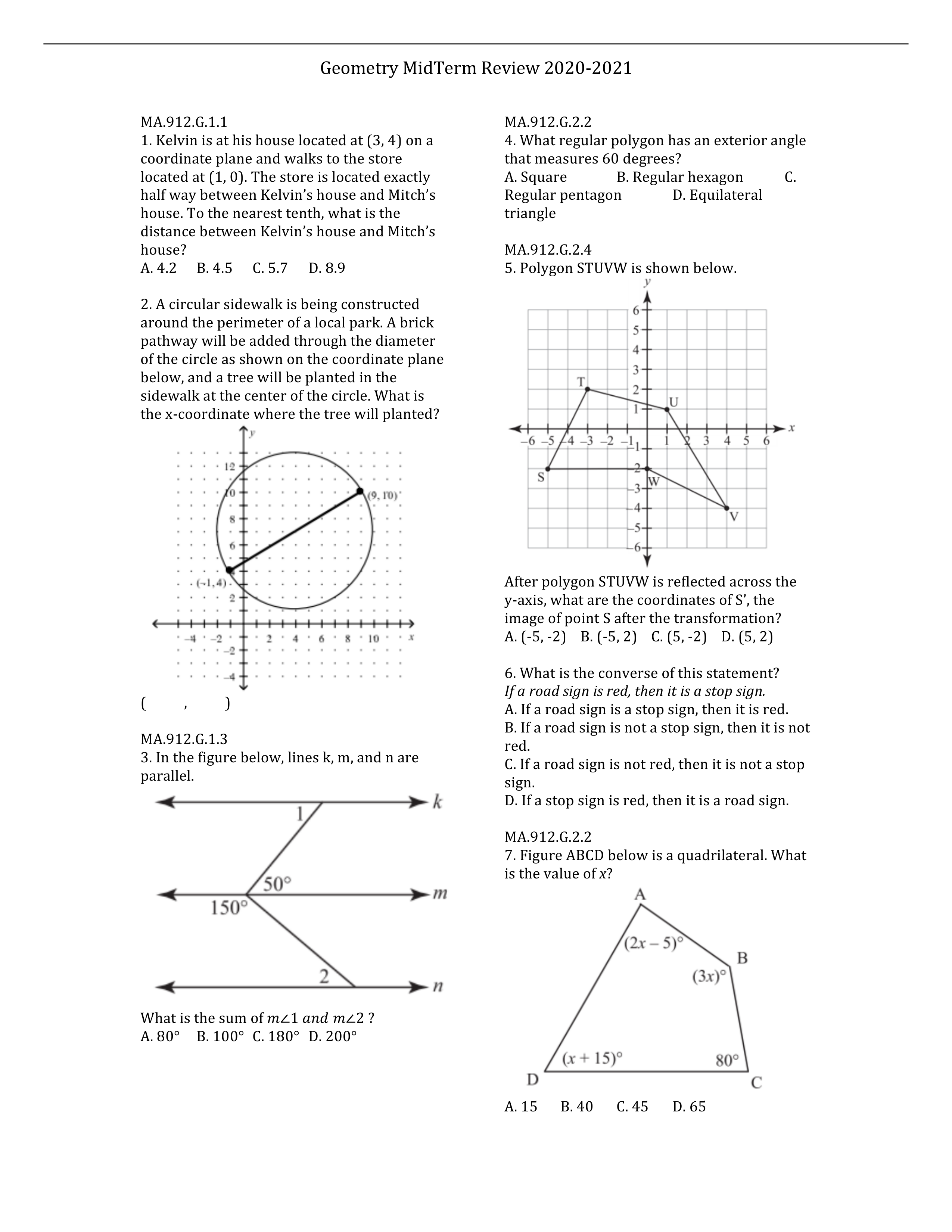 Geometry MidTerm Review 2020_2021 2 column.pdf_dqlzk5acjby_page1