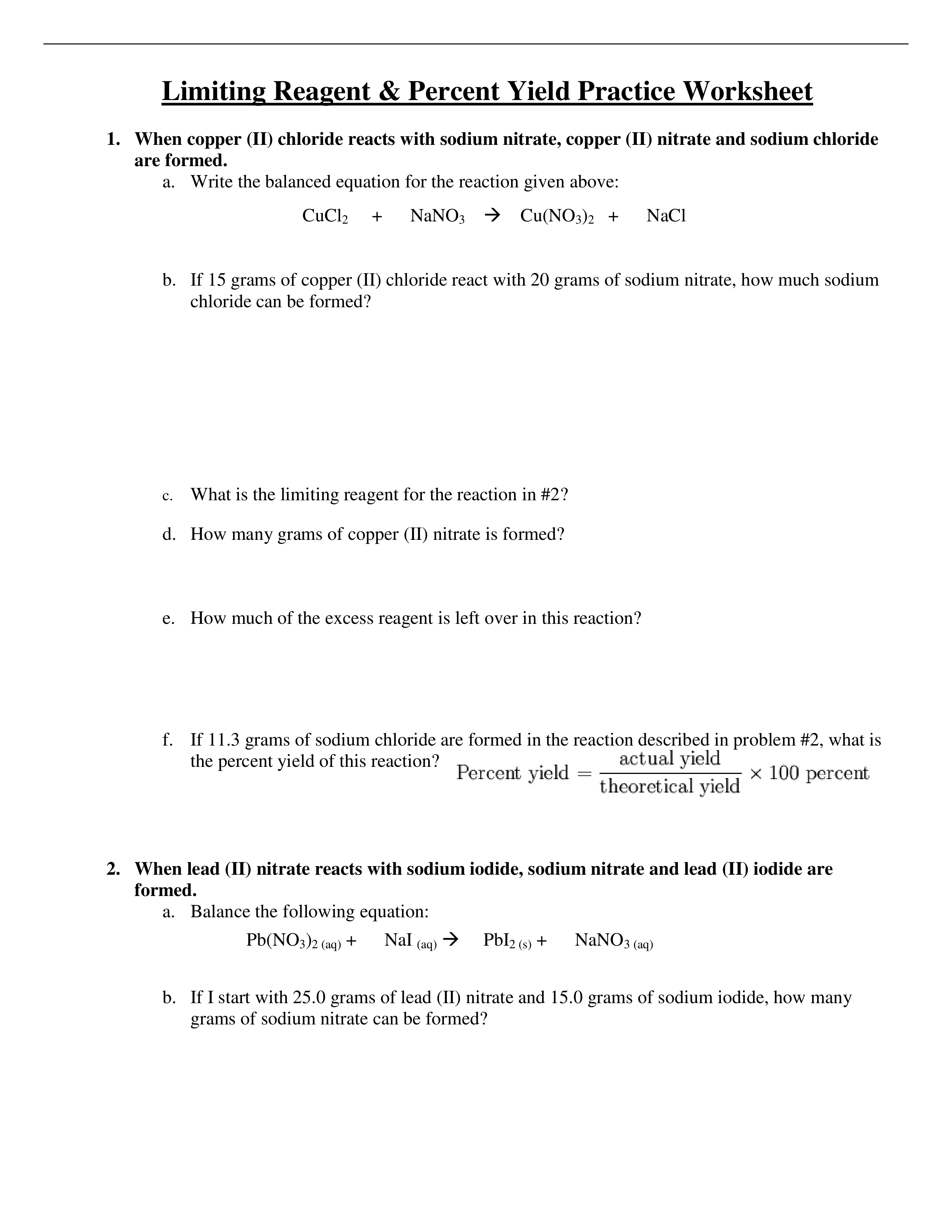 LimitingReagentsandPercentYield_worksheet_and_key.pdf_dqo0jnxvvr5_page1