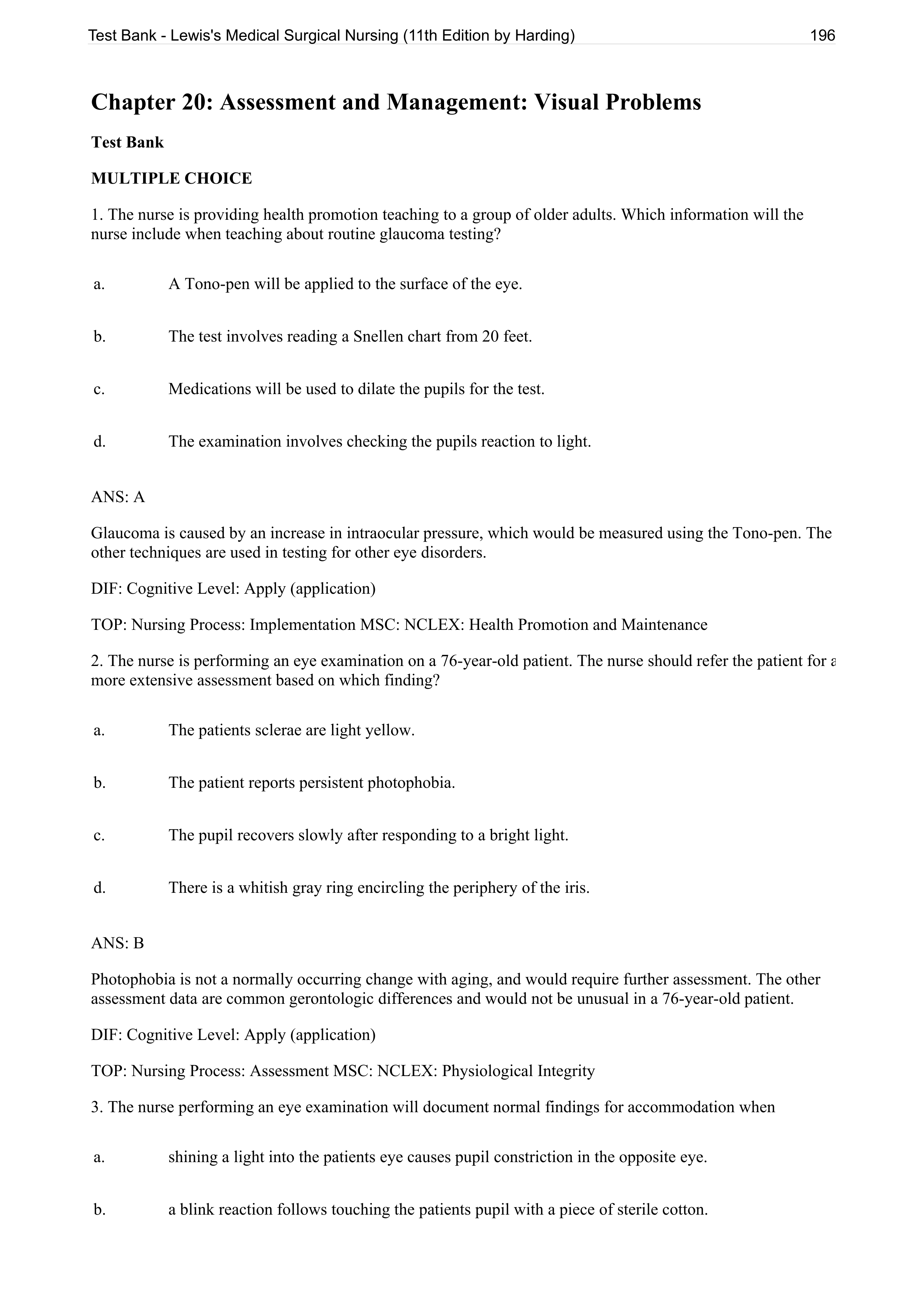 Test Bank - Lewis's Medical Surgical Nursing ch20 & ch21.pdf_dqq82txgacl_page1