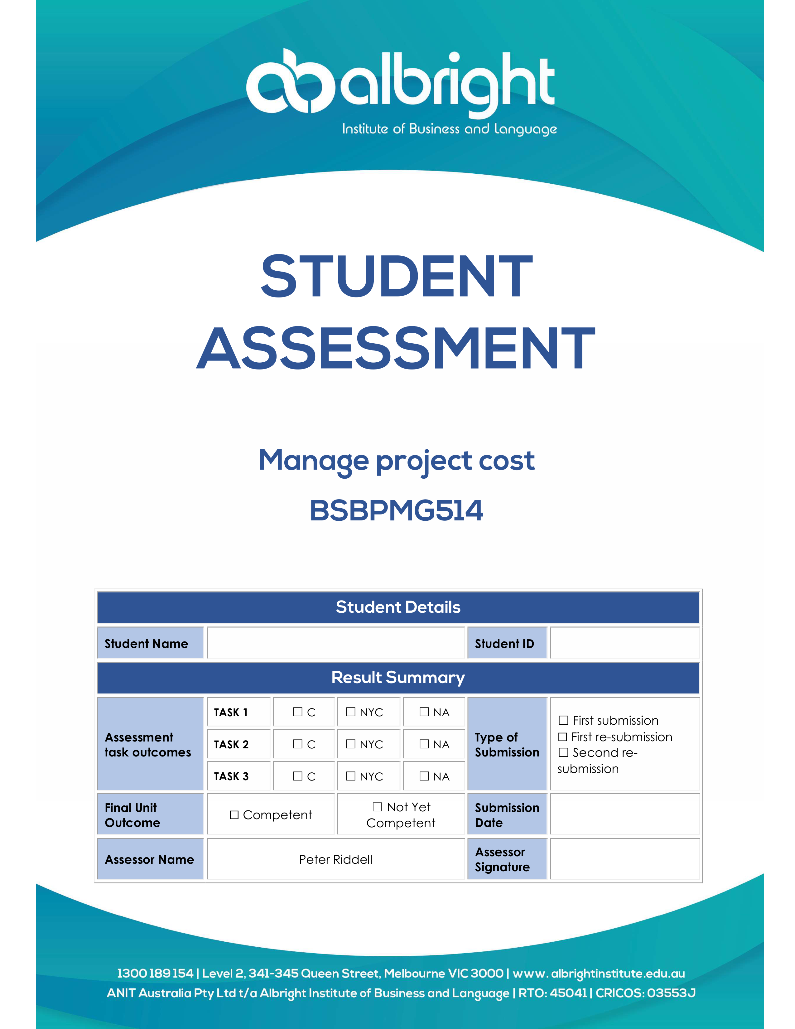 BSBPMG514 Manage Project Cost_ASSESSMENT_PACK.pdf_dqvb3pjitzi_page1