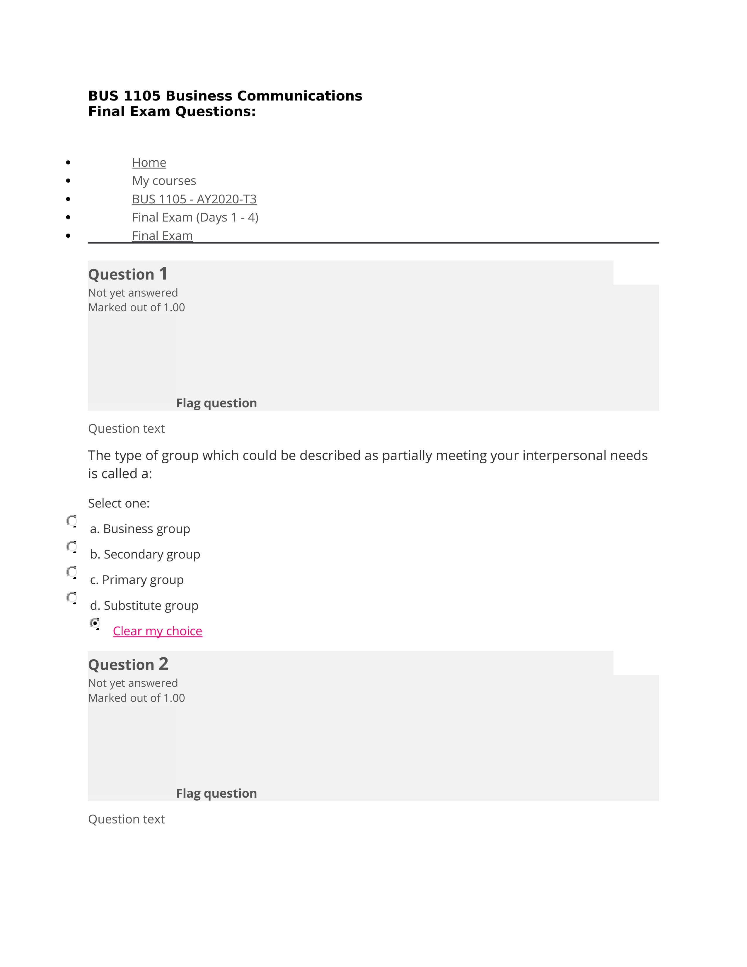 BUS 1105 Business Communications Final Exam.docx_dqw516ldm98_page1