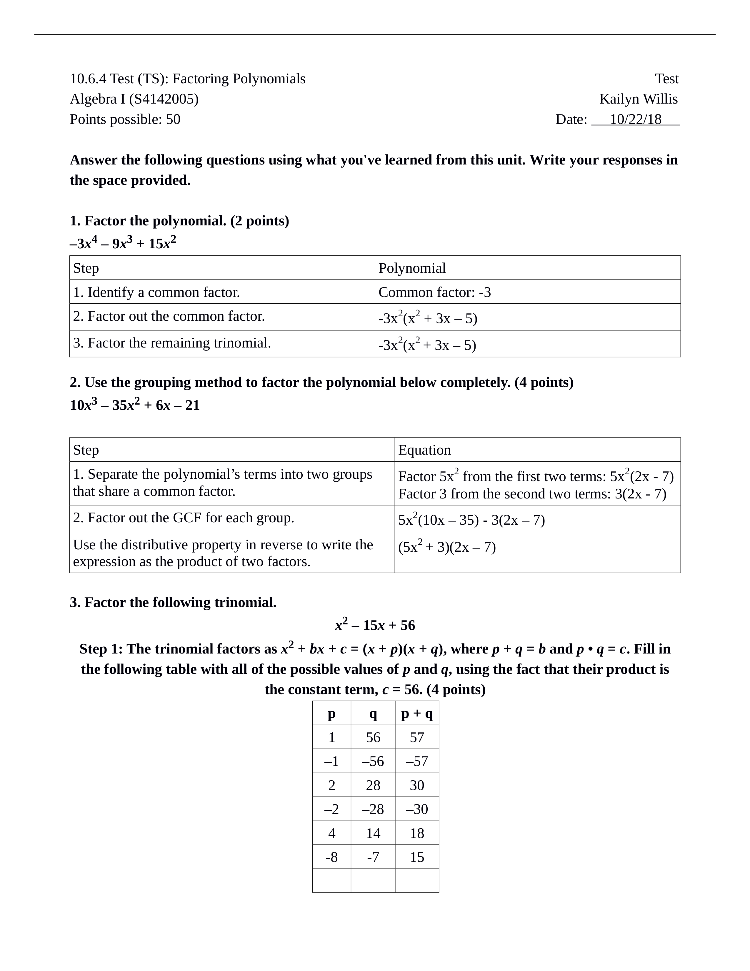 Algebra 1 Unit 10 Teacher-Scored Unit Test 10.6.4......docx_dqywckj07wi_page1