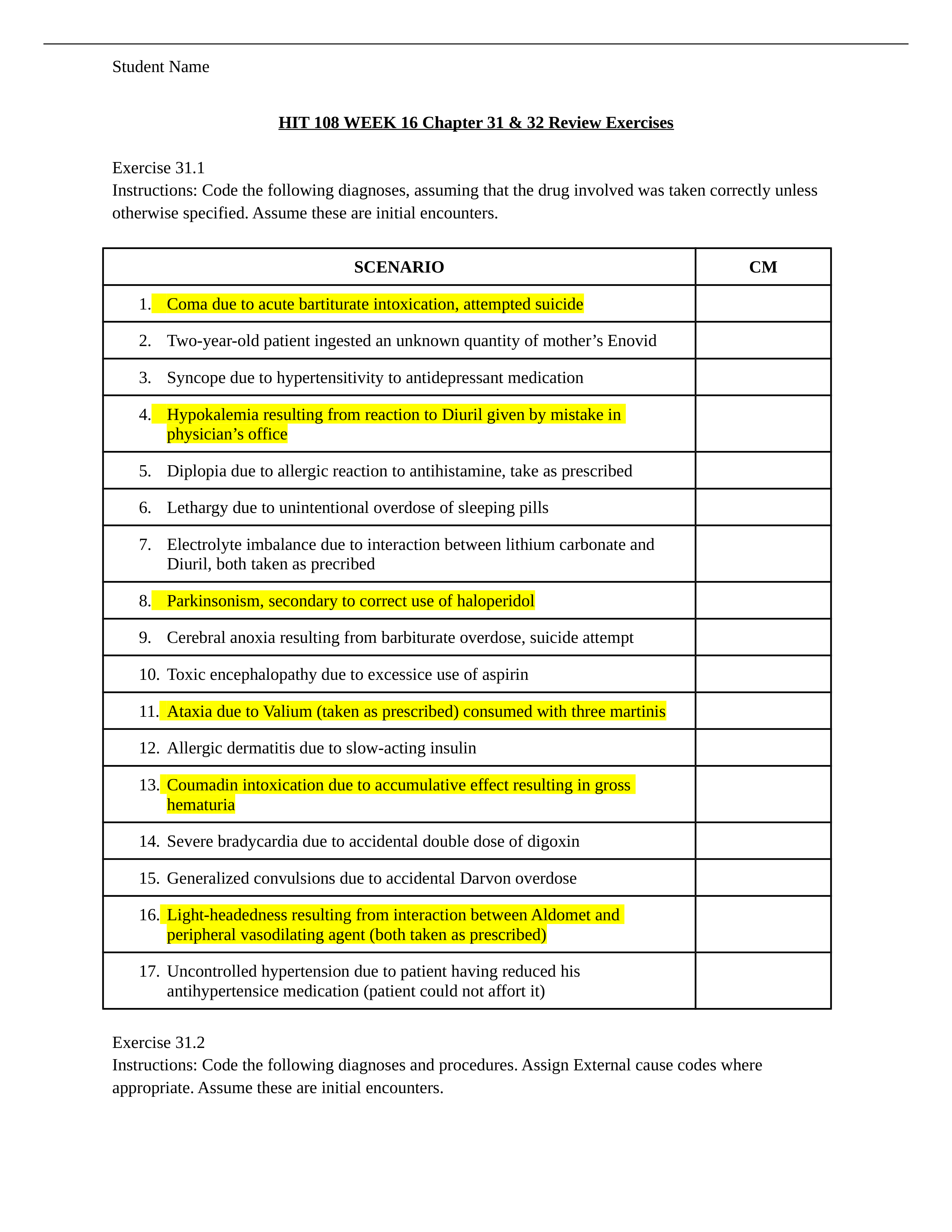 HIT 108 WEEK 16 Chapter 31 _ 32 Review Exercises.docx_drcbeboc537_page1