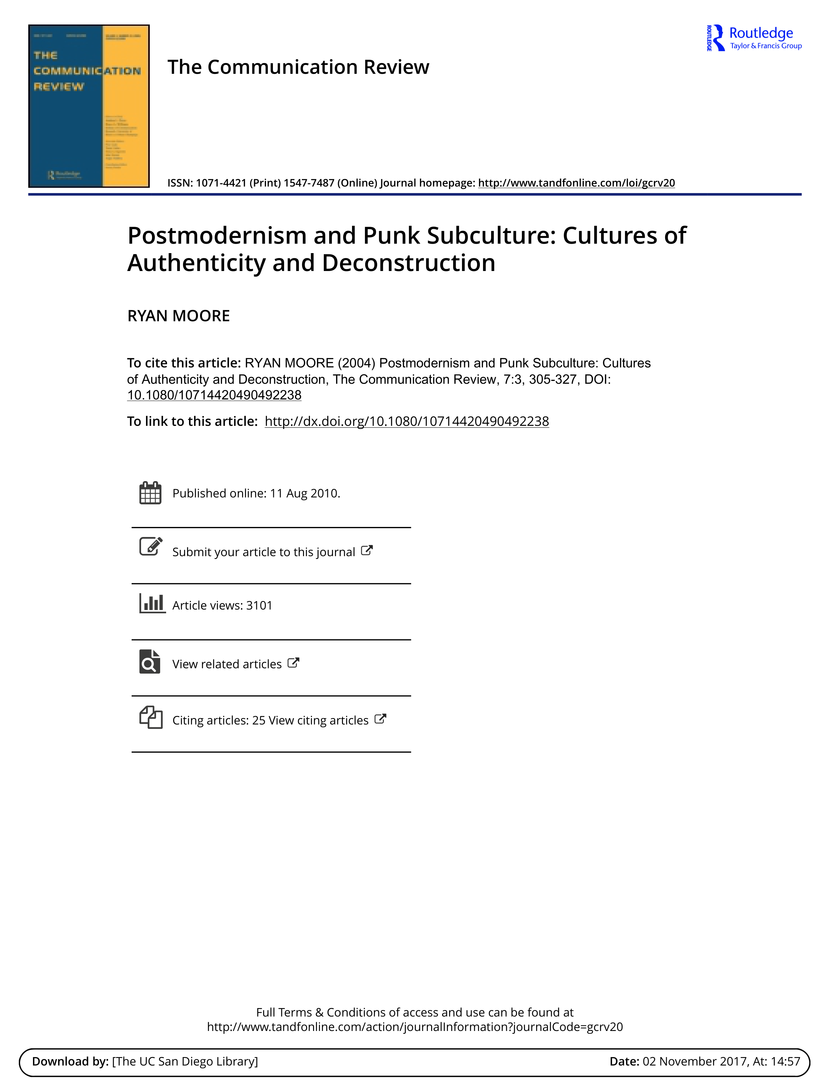 Postmodernism and Punk Subculture Cultures of Authenticity and Deconstruction.pdf_drke3qviz7d_page1