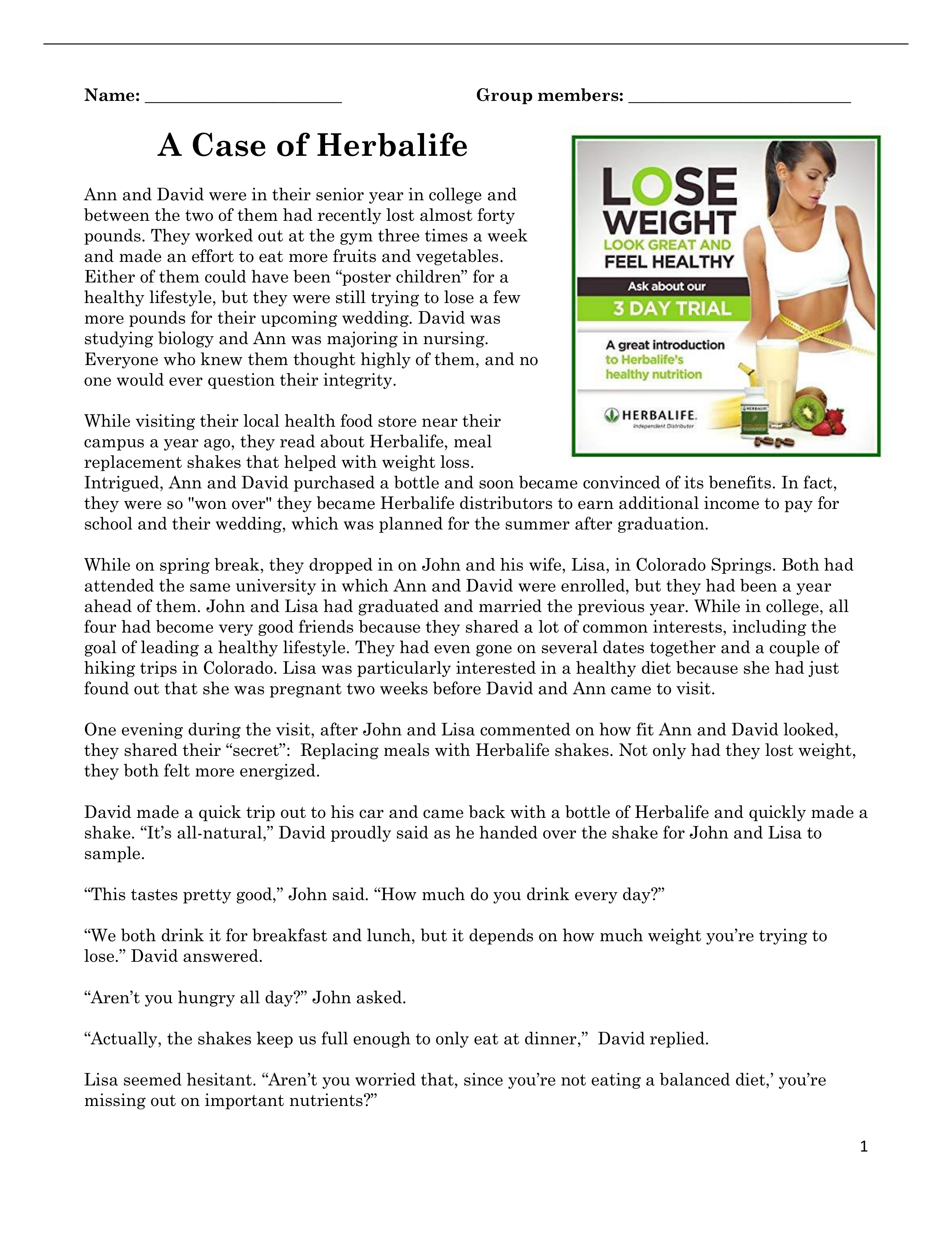 A Case of Herbalife.pdf_drkmaas8e0k_page1