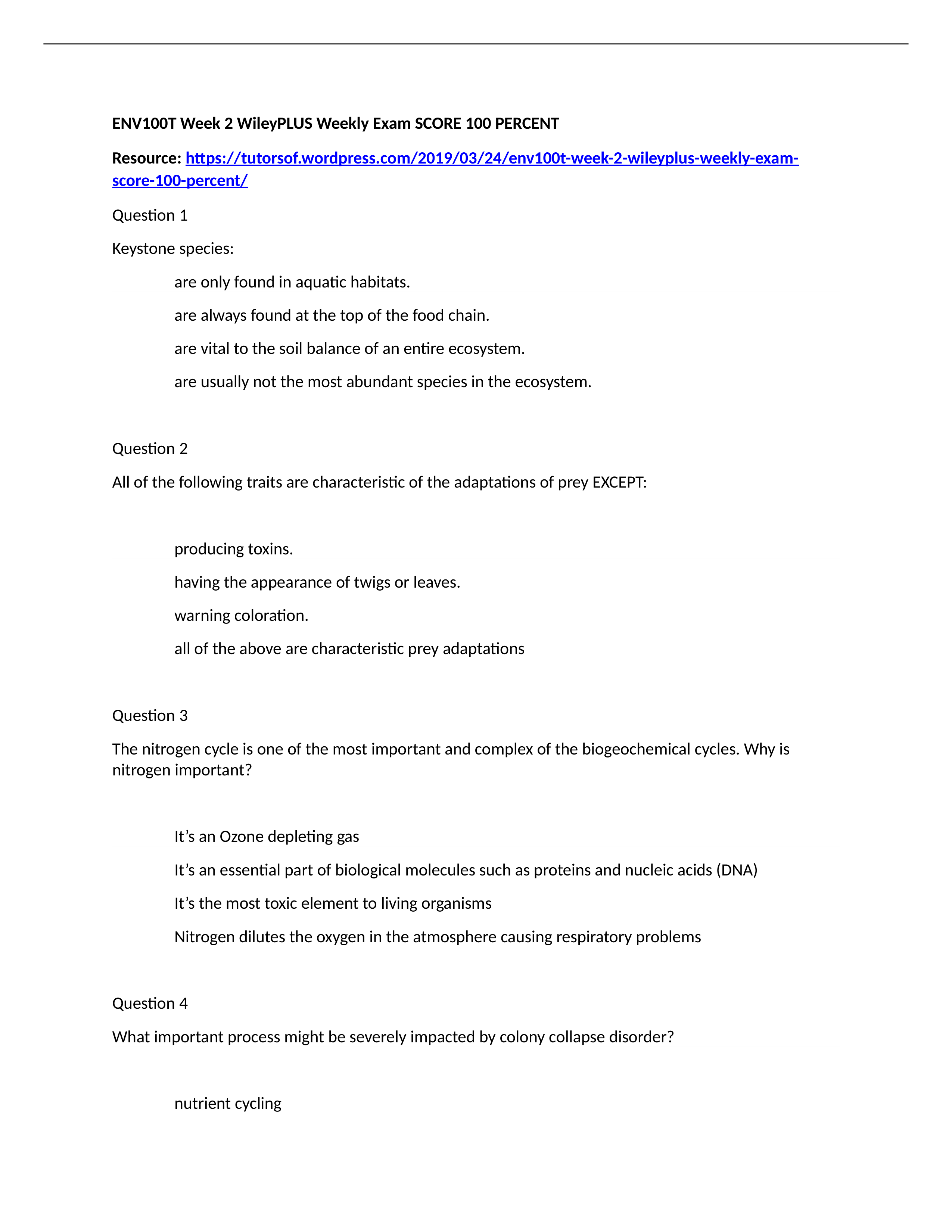 ENV100T Week 2 WileyPLUS Weekly Exam SCORE 100 PERCENT.docx_drok1ymn1q6_page1