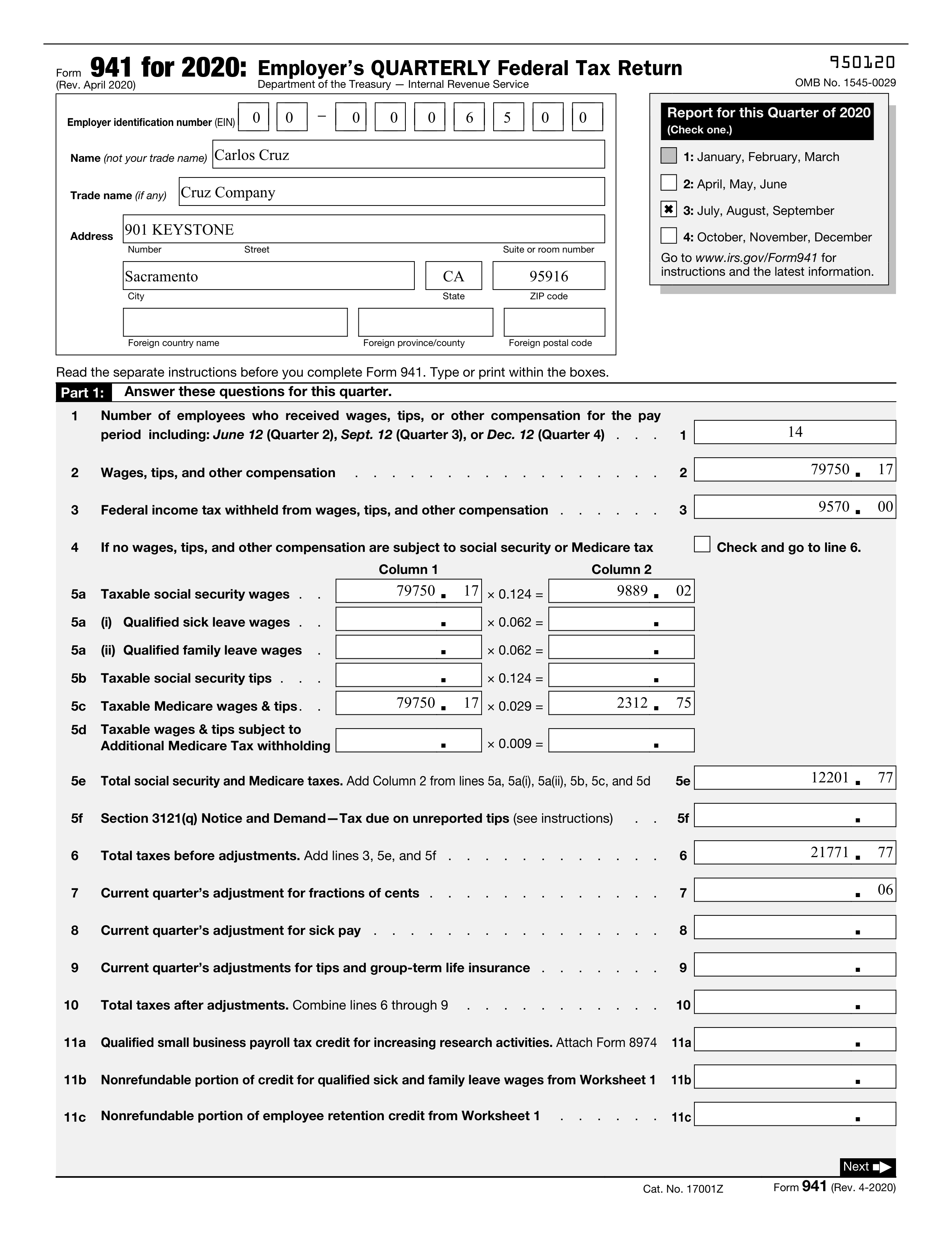 3-11A Form 941 (Rev. April 2020).pdf_drp8k23bf27_page1