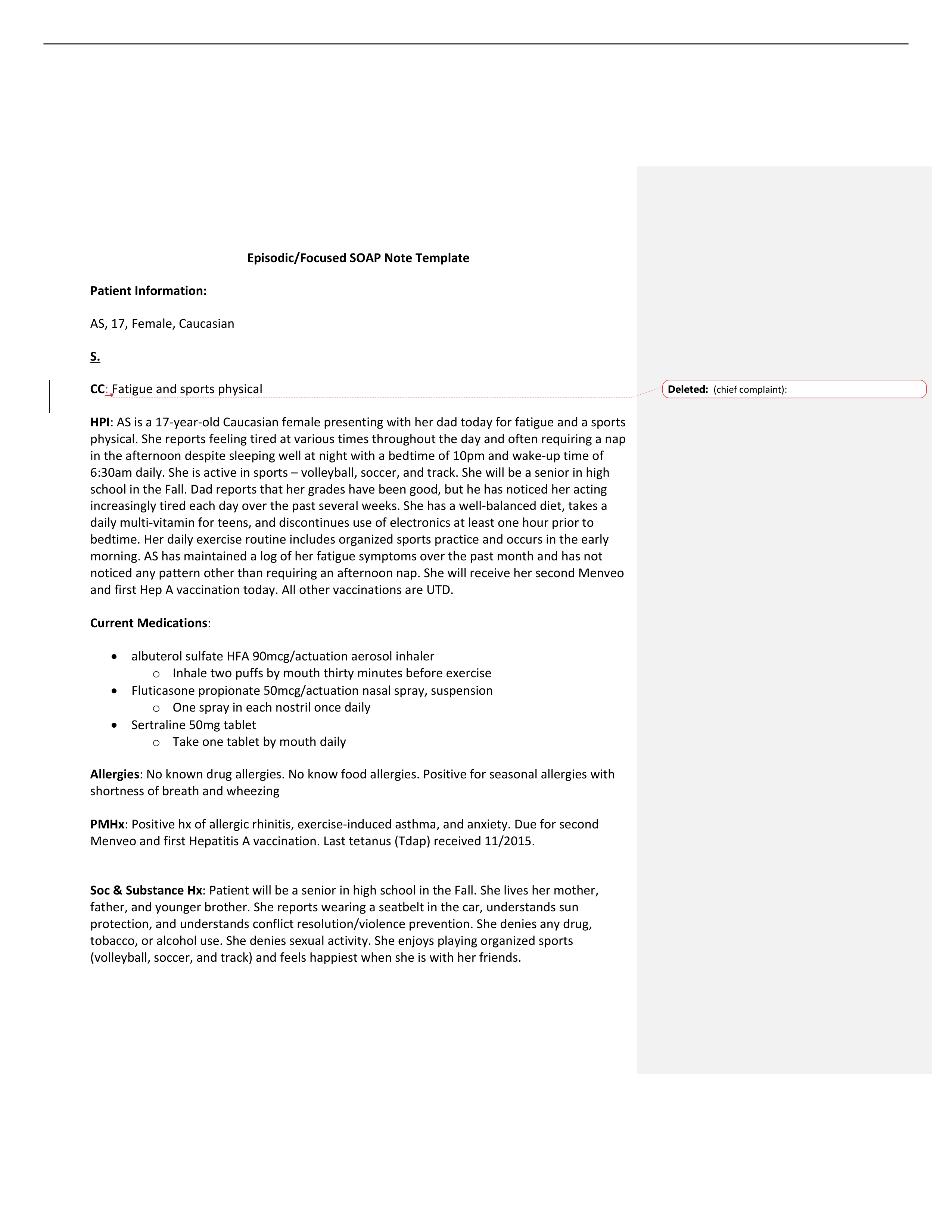 Focused SOAP Note Example  - Adolescent.pdf_dsd10uxa05a_page1