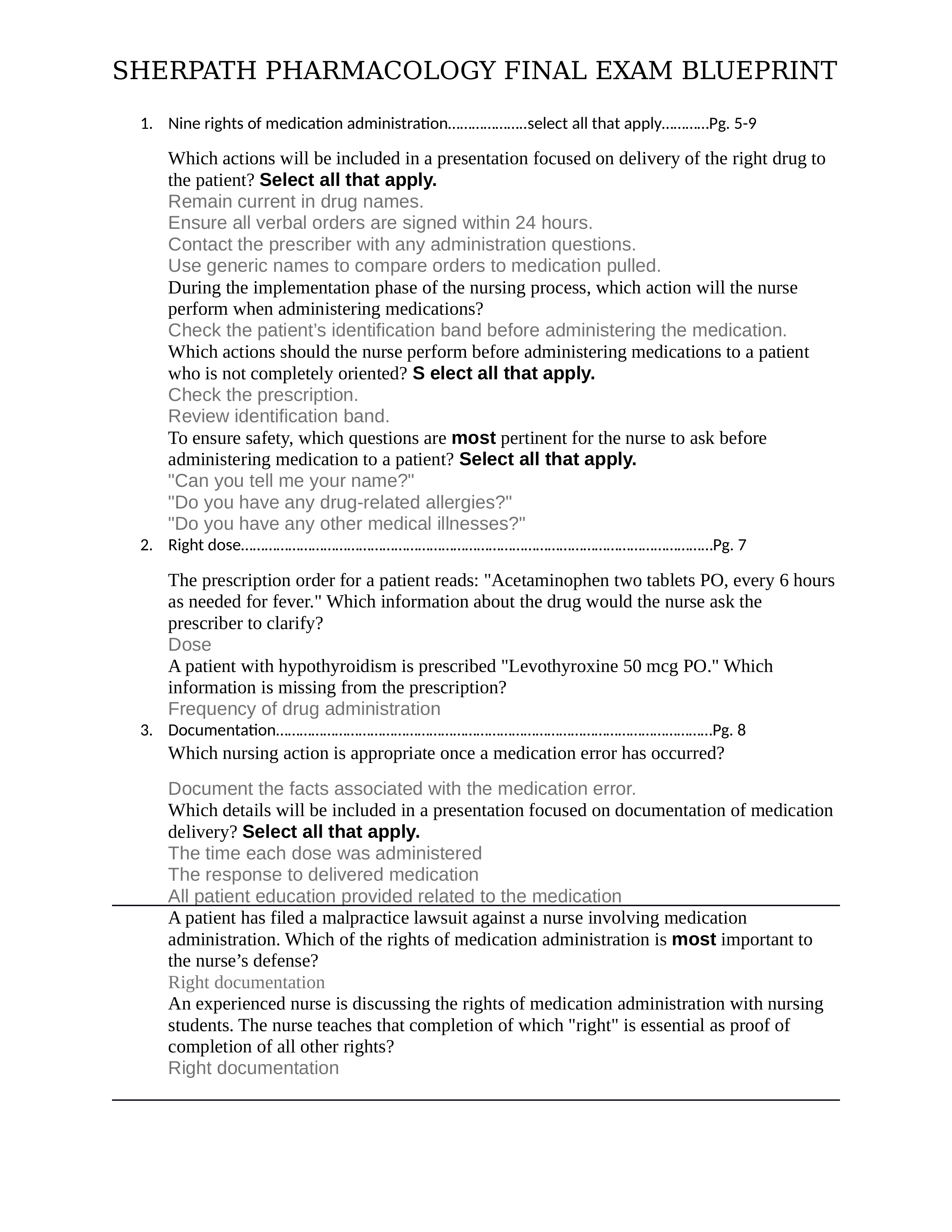 Sherpath Pharmacology Final Exam Blueprint.docx_dsezslqffnh_page1