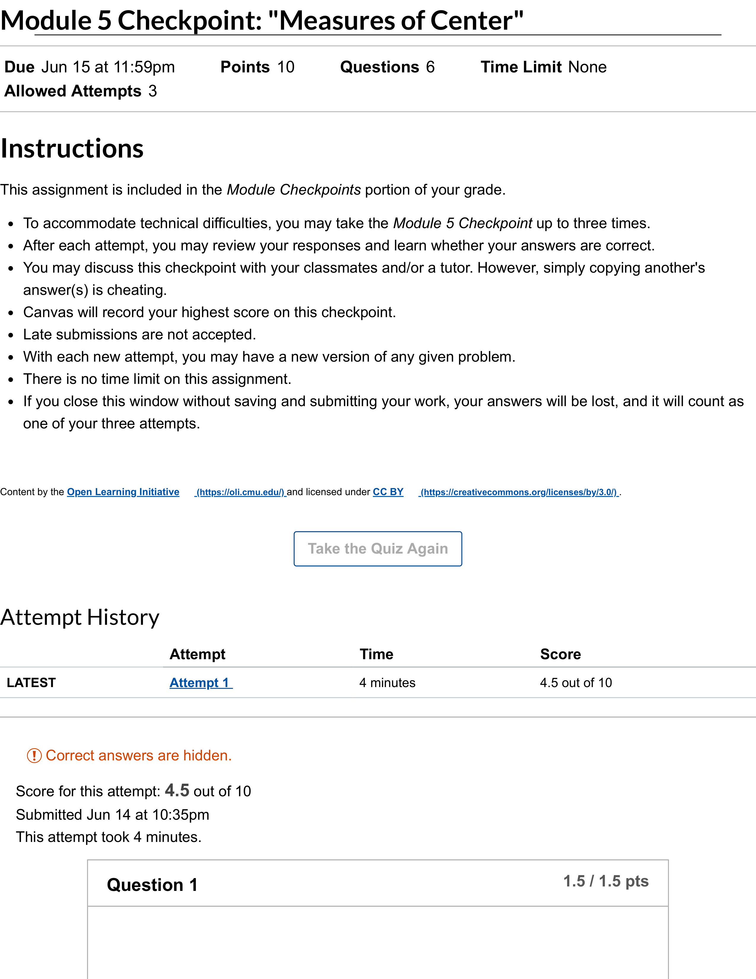 Module 5 Checkpoint_ _Measures of Center__ 2019SU-MATH-160-1774 - Elementary Statistics.pdf_dsiv0inoun6_page1