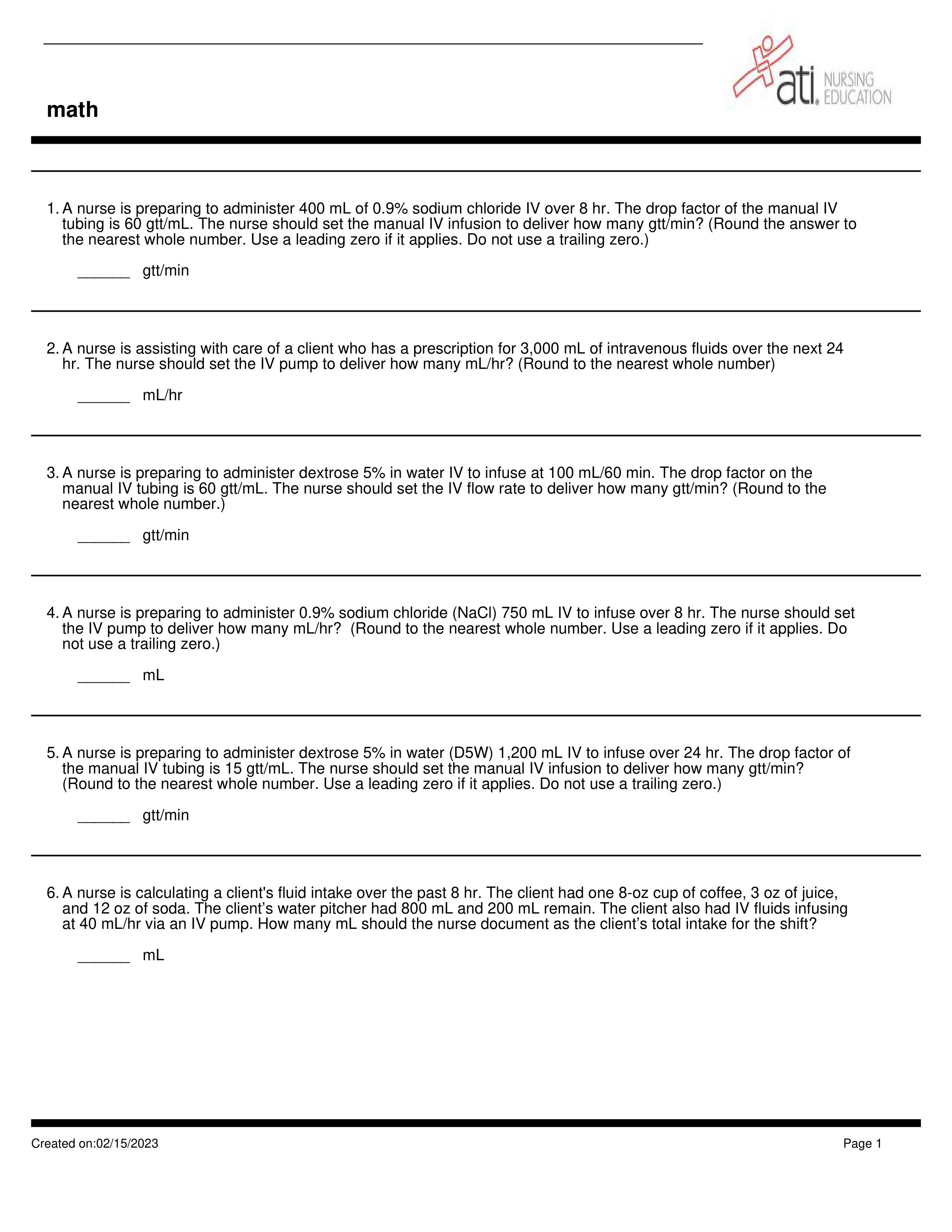 Math Dosage Calculations Exam.pdf_dsr5vbo2d3u_page1