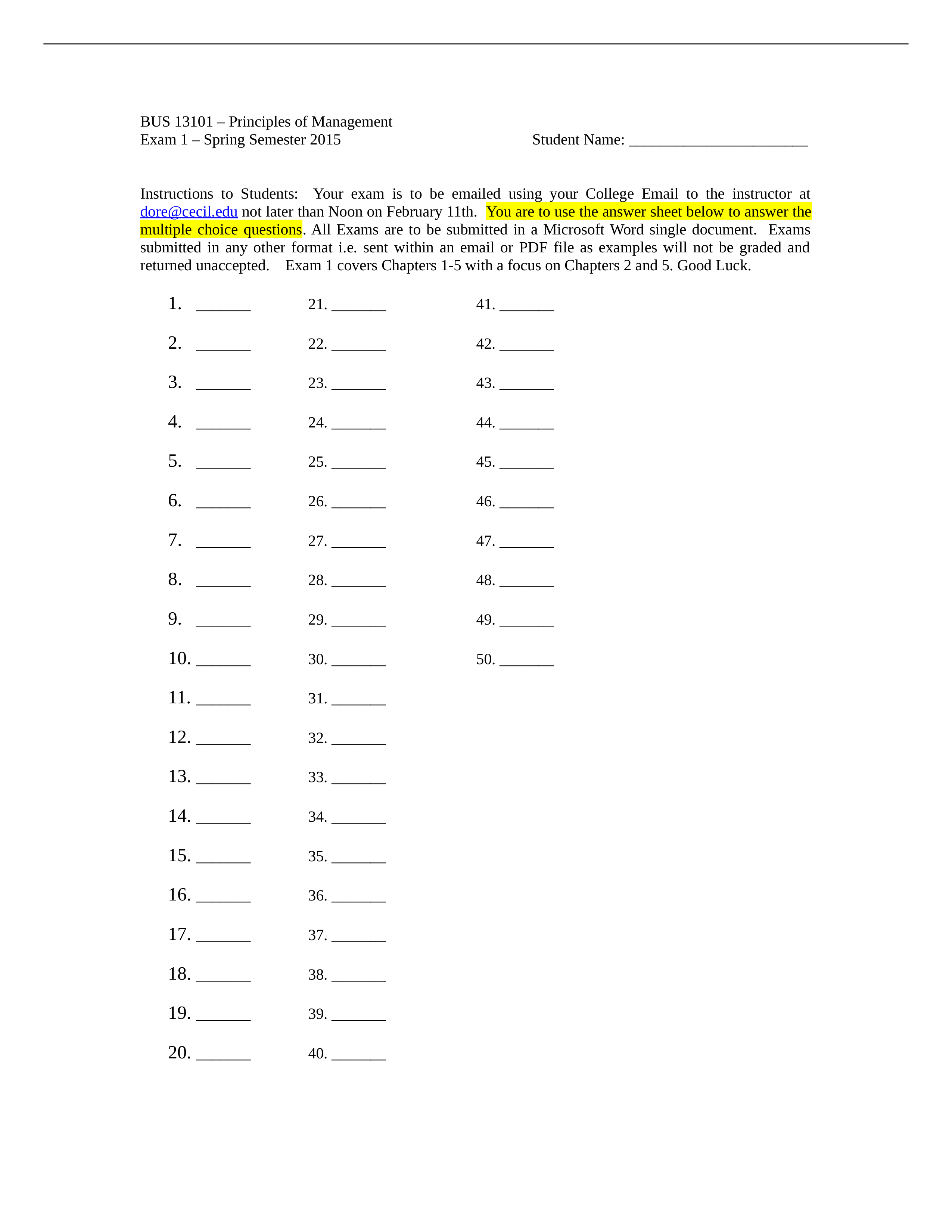 BUS 13101  - Exam 1 Spring 2015_dszl0h9x6f6_page1