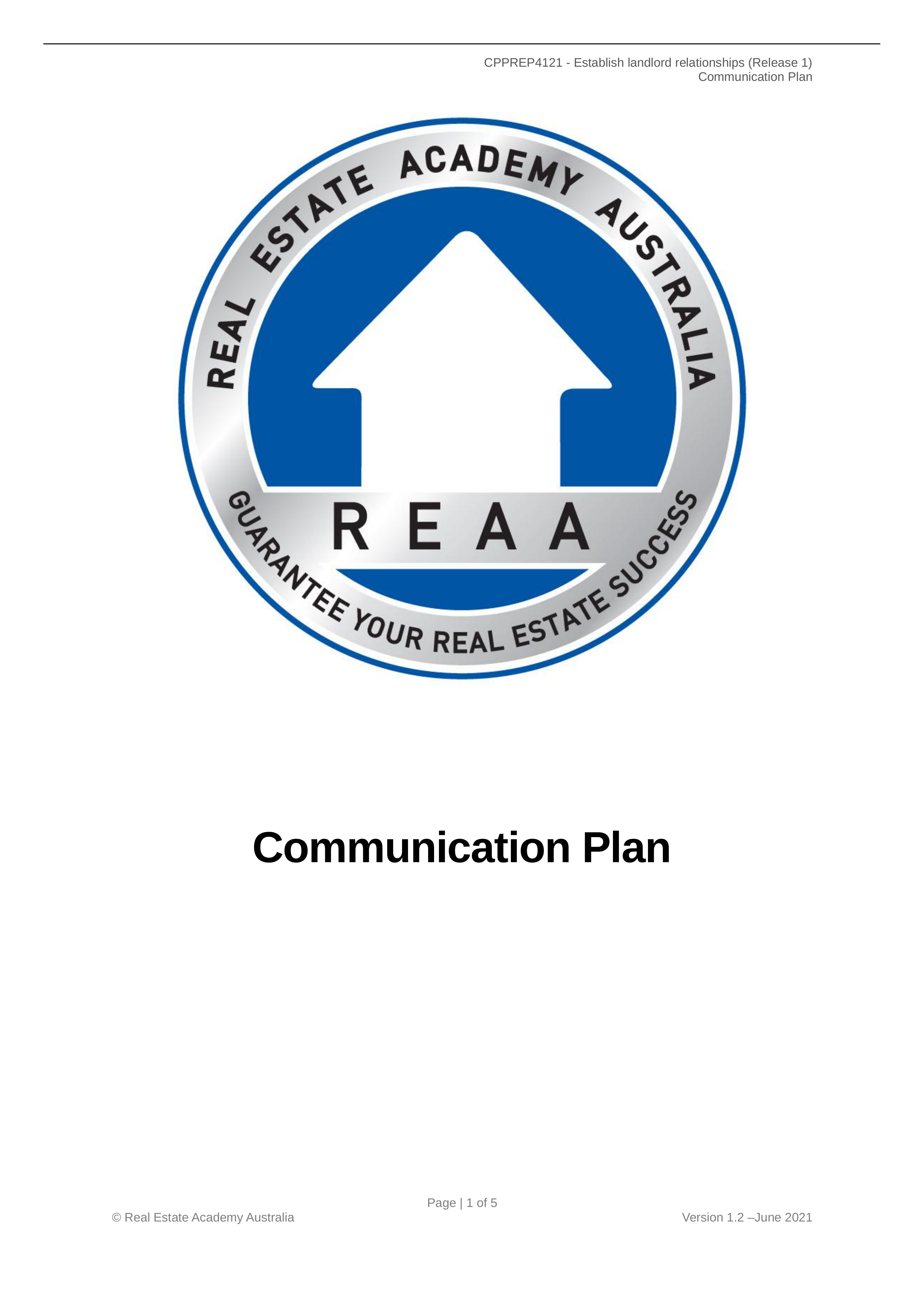 REAA - CPPREP4121 - Communication Plan (Template) v1.1.docx_dszqcw4k9xk_page1