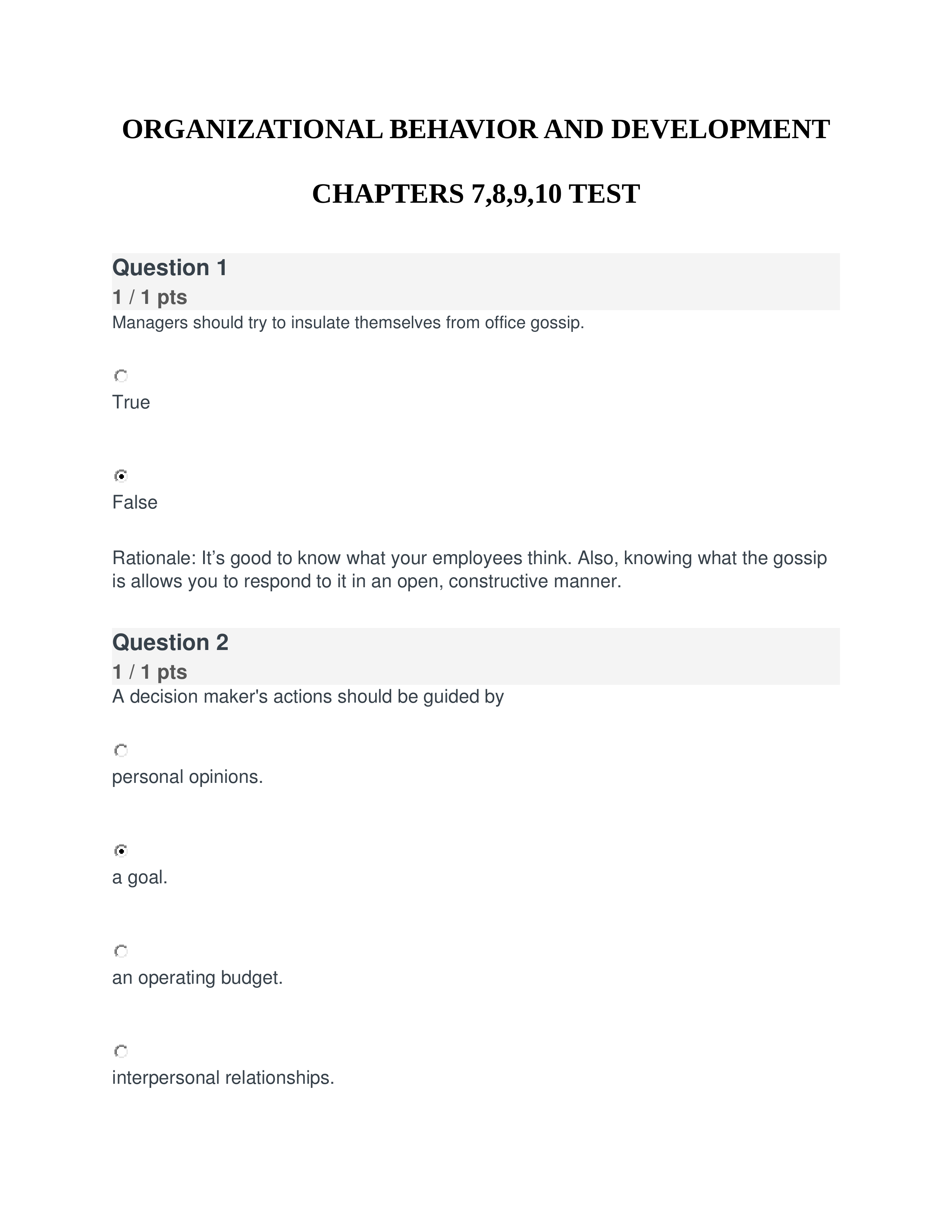 ORGANIZATIONAL BEHAVIOR AND DEVELOPMENT CHAPTERS 7,8,9,10 TEST.docx_dt3s4b5z6km_page1