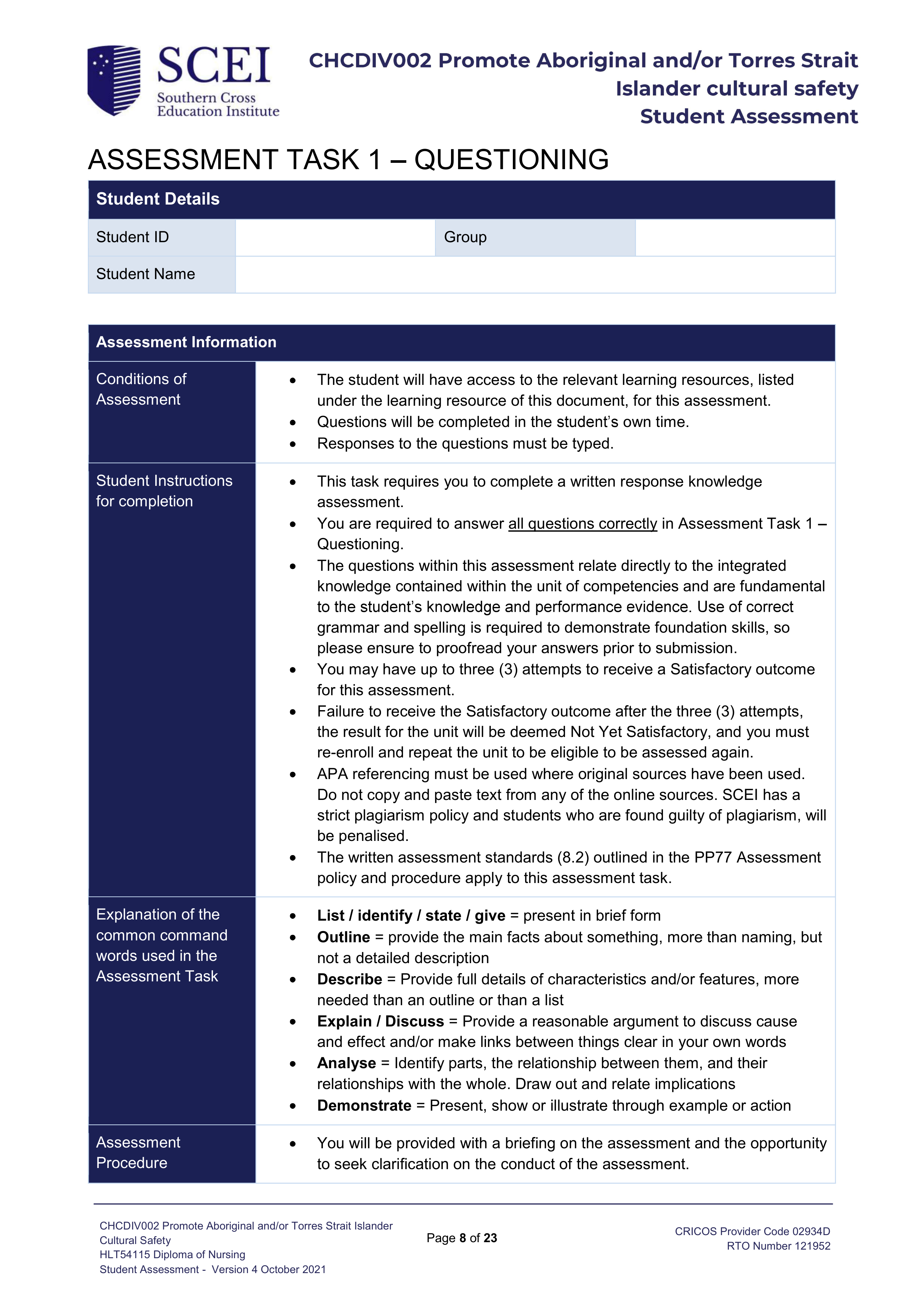 CHCDIV002 Student Assessment Task 1 - Questioning (Interactive).pdf_dt98usmfub3_page1