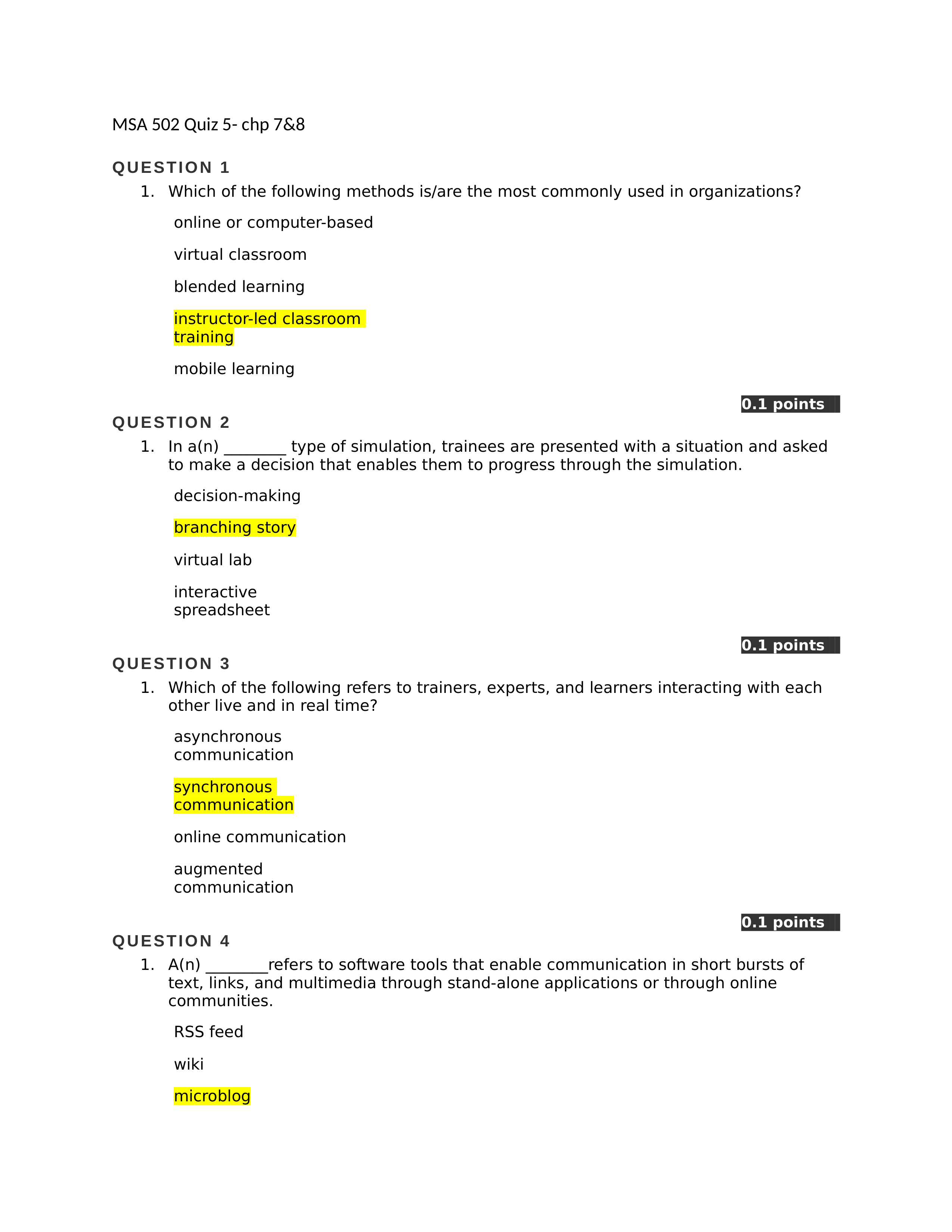 MSA 502 Quiz 5 - Chapters 7 & 8 (Week 5, 2 pts).docx_dtkrv0w8rn9_page1