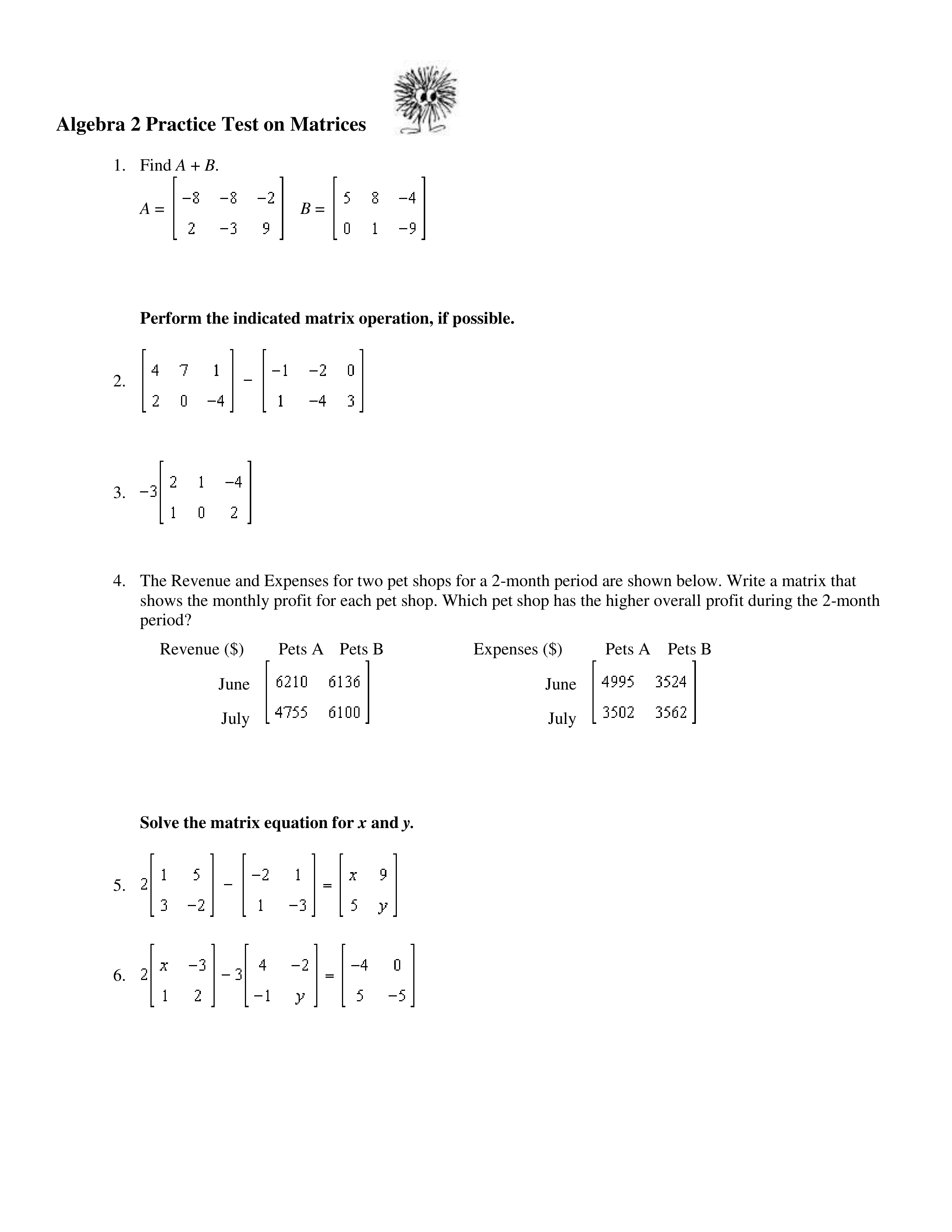 Practice test on Matrices.pdf_dtl85eqmdch_page1