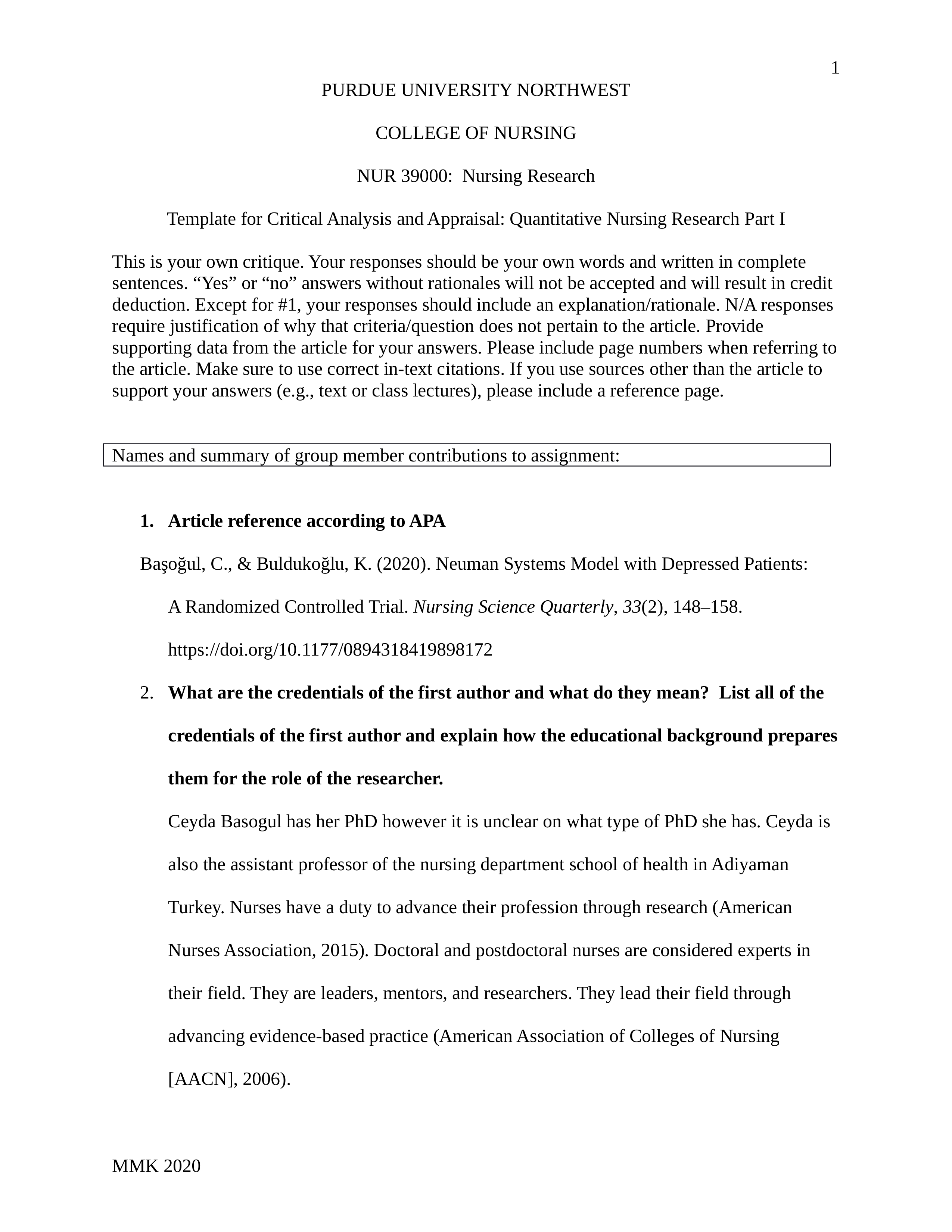 Critical Analysis and Appraisal- Quantitative Nursing Research Part I.docx_dty9ae2oom3_page1