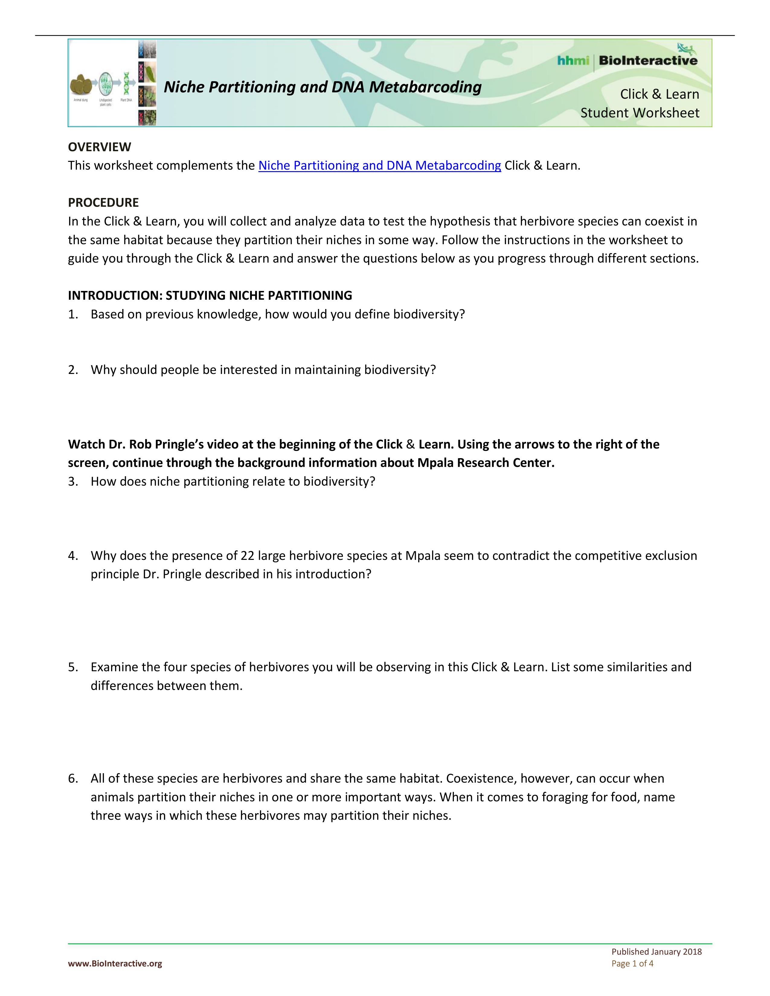 Niche Partitioning Worksheet - Sarah Stacy.pdf_dtz64tdme0p_page1