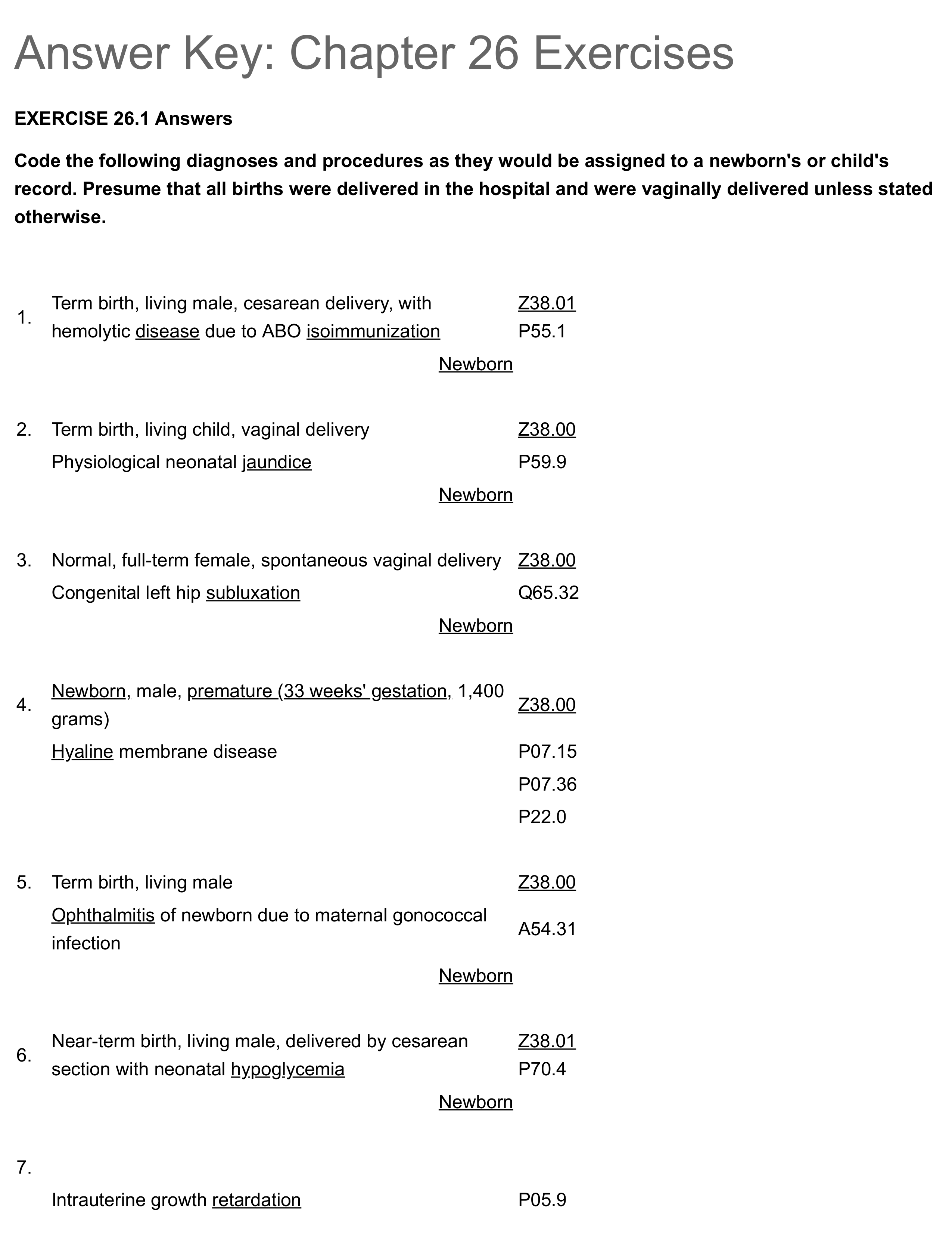 Answer Key_ Chapter 26 Exercises_ ICD-10 Coding 2021 - Piedmont.pdf_duaqc0a4zuw_page1