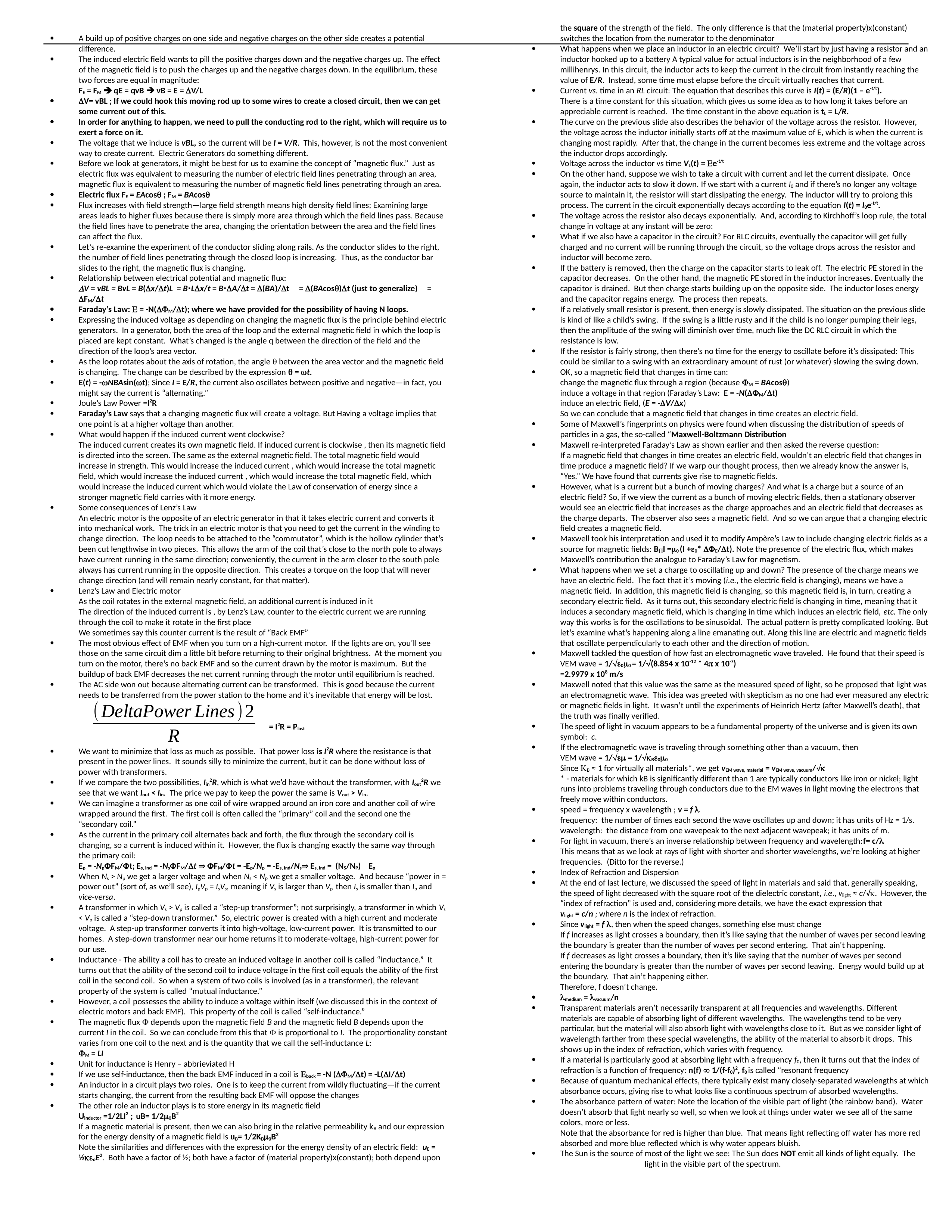 PHYS 150 Test 3 Formula Sheet .docx_dufj0dpdmm4_page1