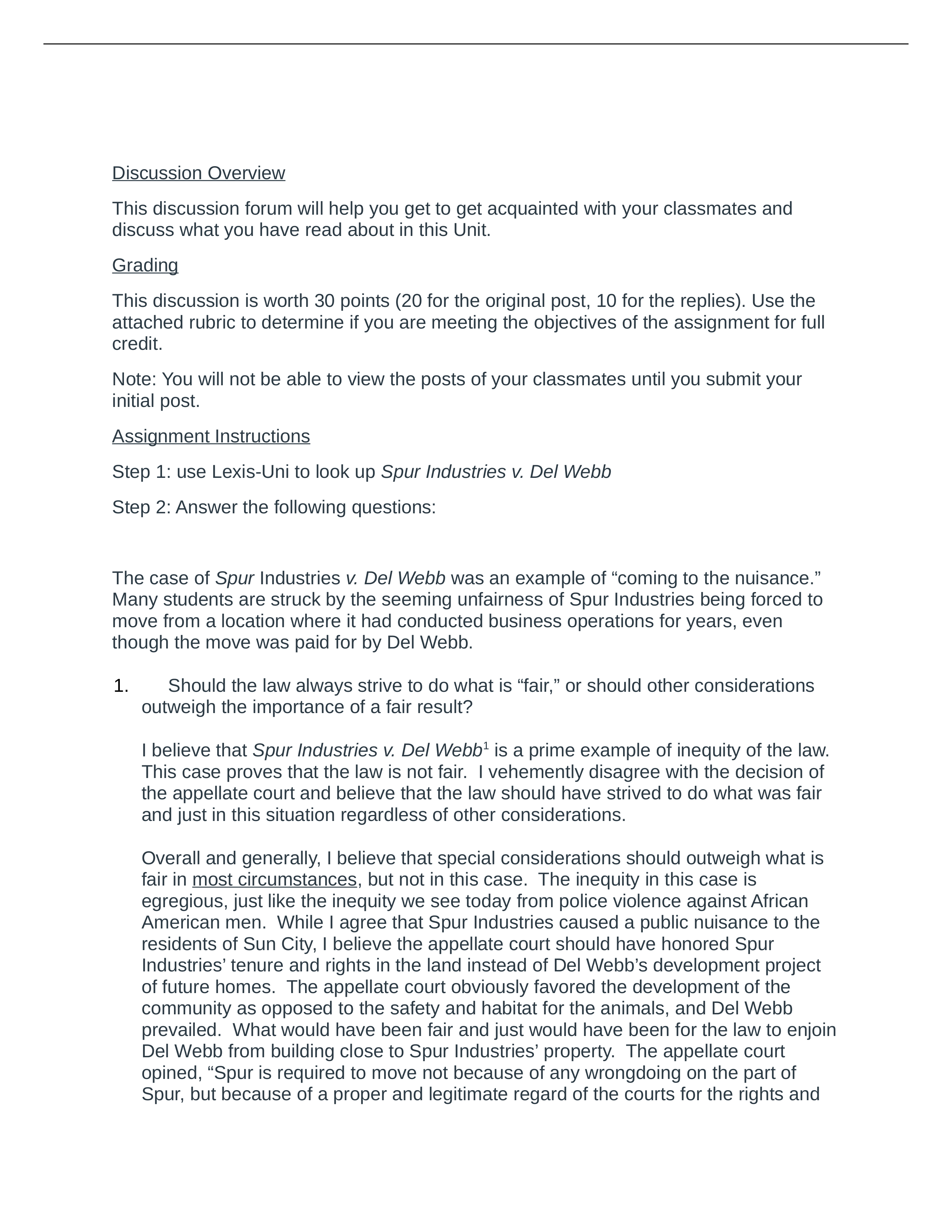 Unit 5 Discussion Instructions - Spur Industries v. Del Webb.docx_duktwgpcftm_page1