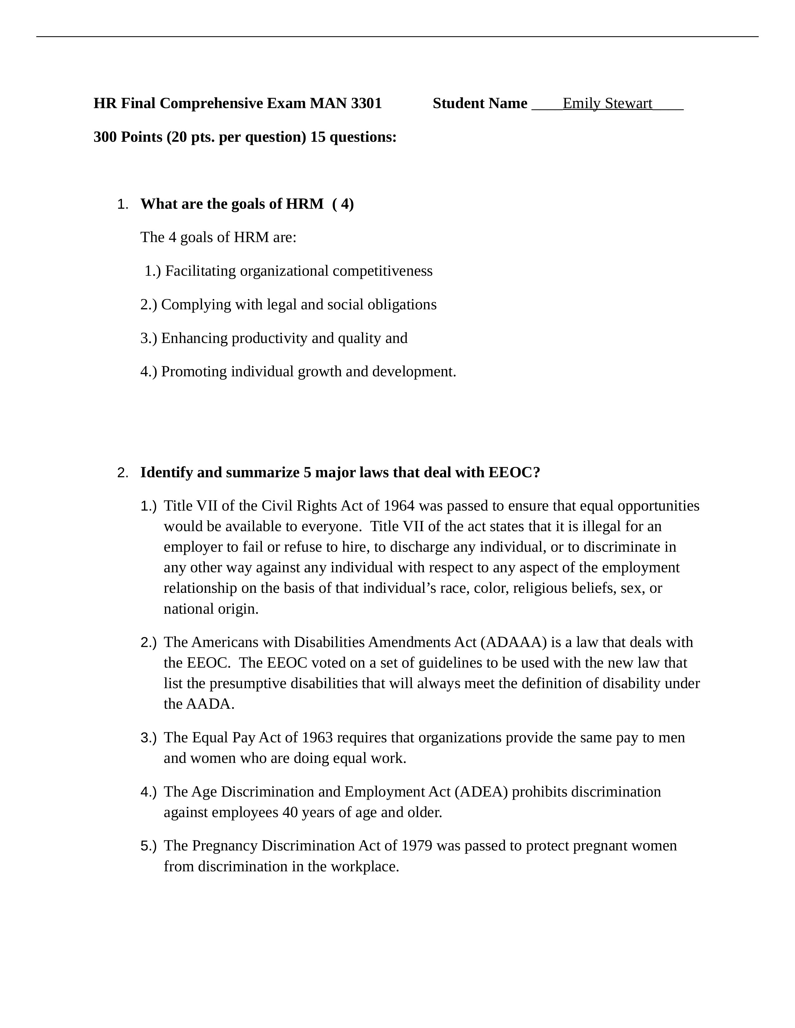 MAN 3301 HR Final Comprehensive Exam  Emily Stewart_duqtn0kyvgs_page1