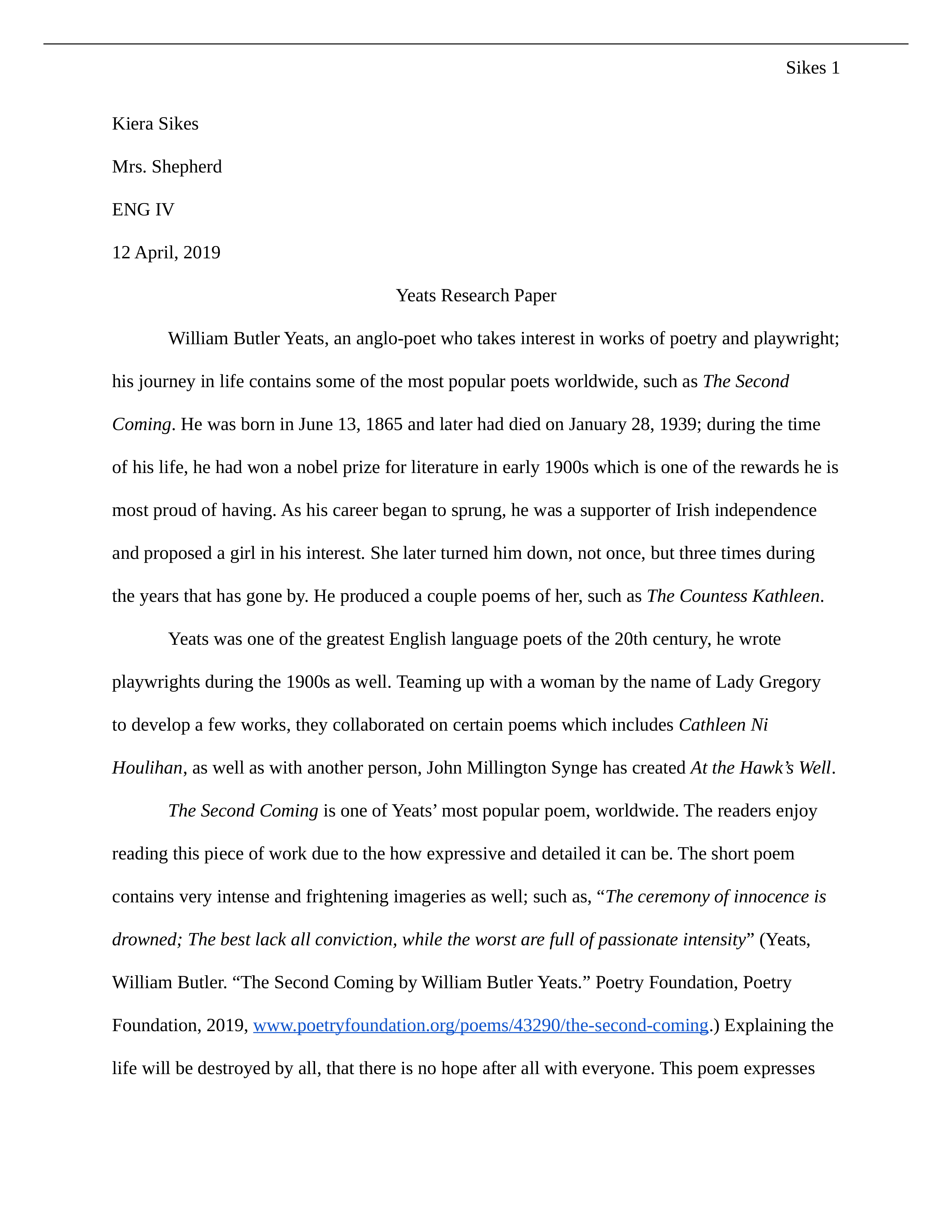 William Butler Yeats Research Paper_duyvfuhwrym_page1