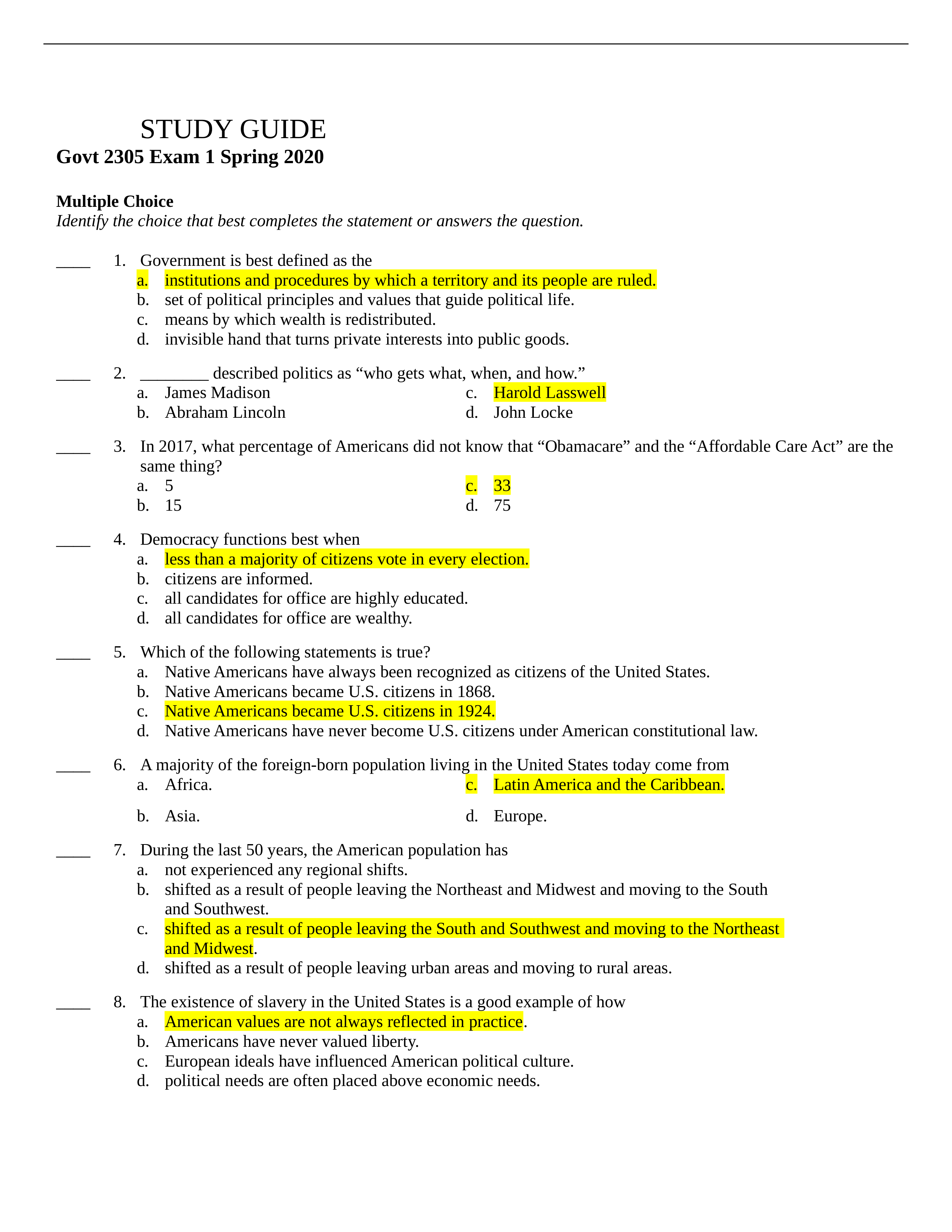 Govt Exam1 Study Guide.docx_dv03x340mj4_page1