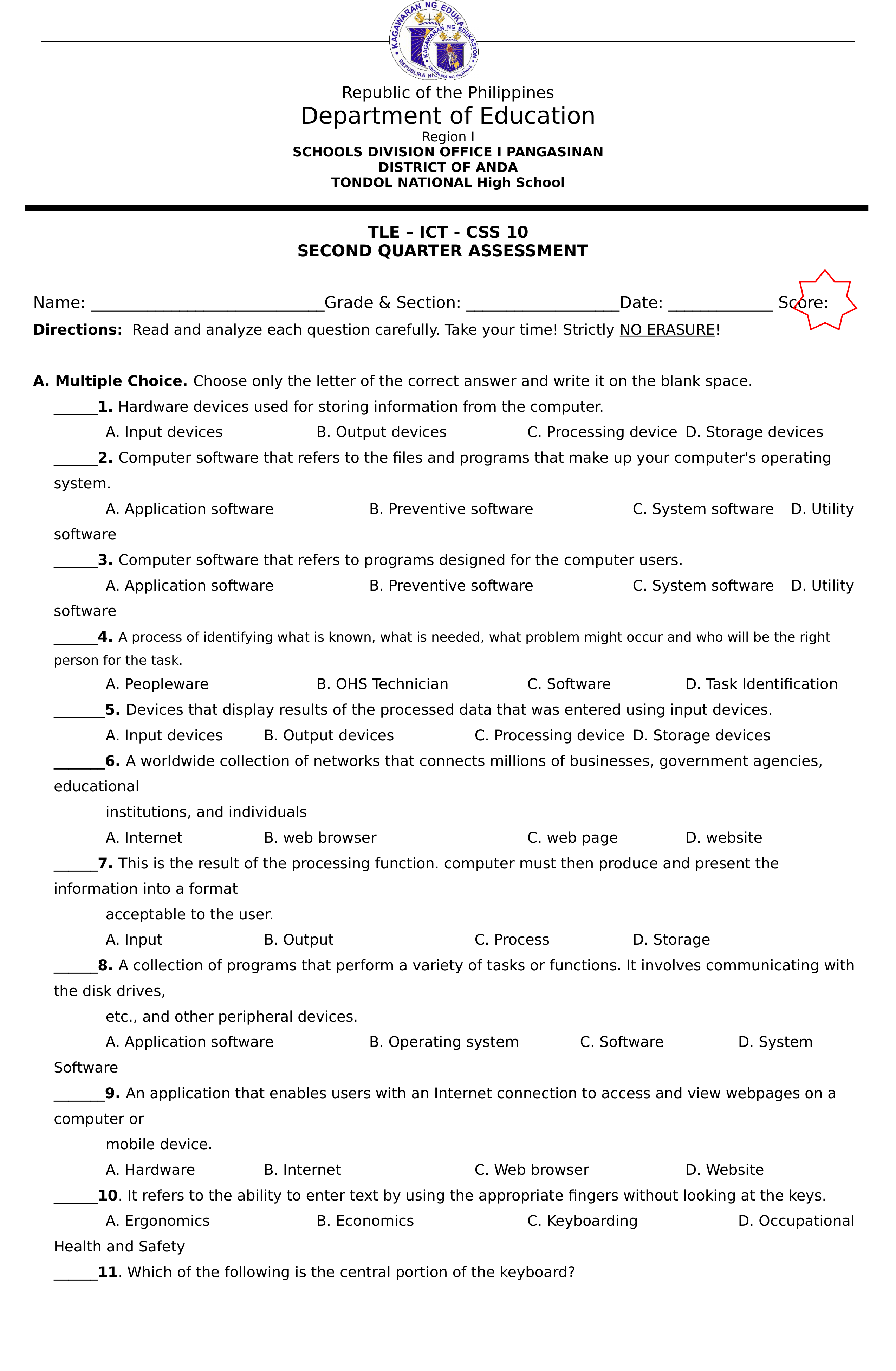 Grade 10 TLE - Second Quarter Exam.docx_dv1p3gh49d5_page1