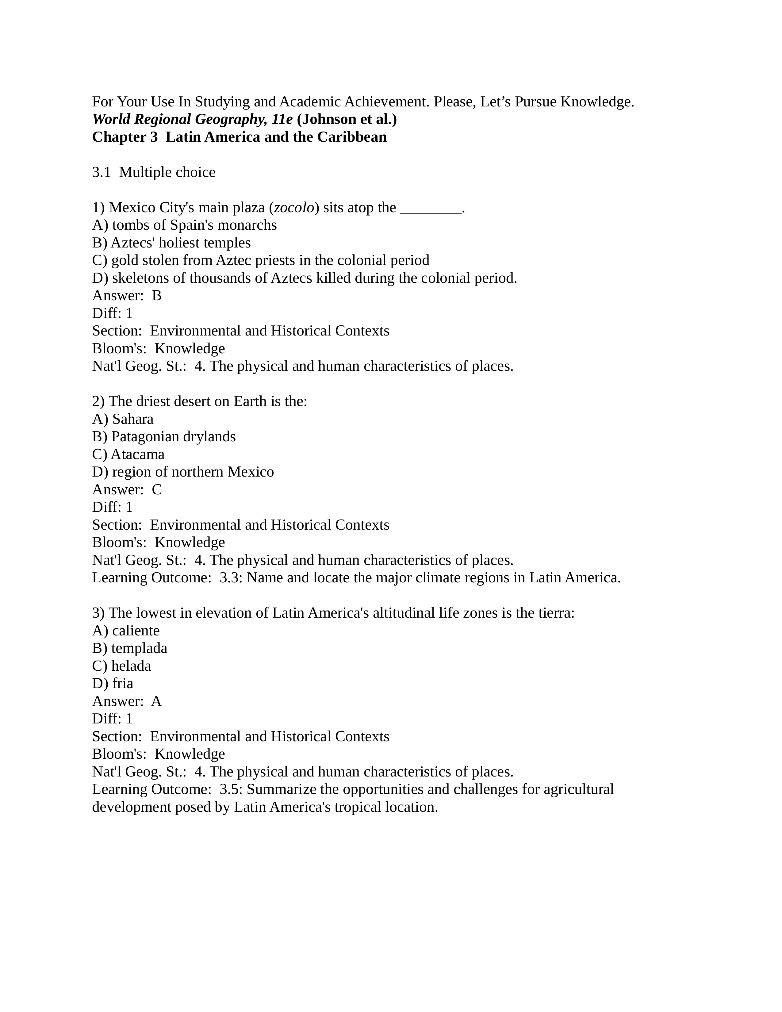 World Regional Geography-Chapter 3 questions with answers_dv5hr20jsf0_page1