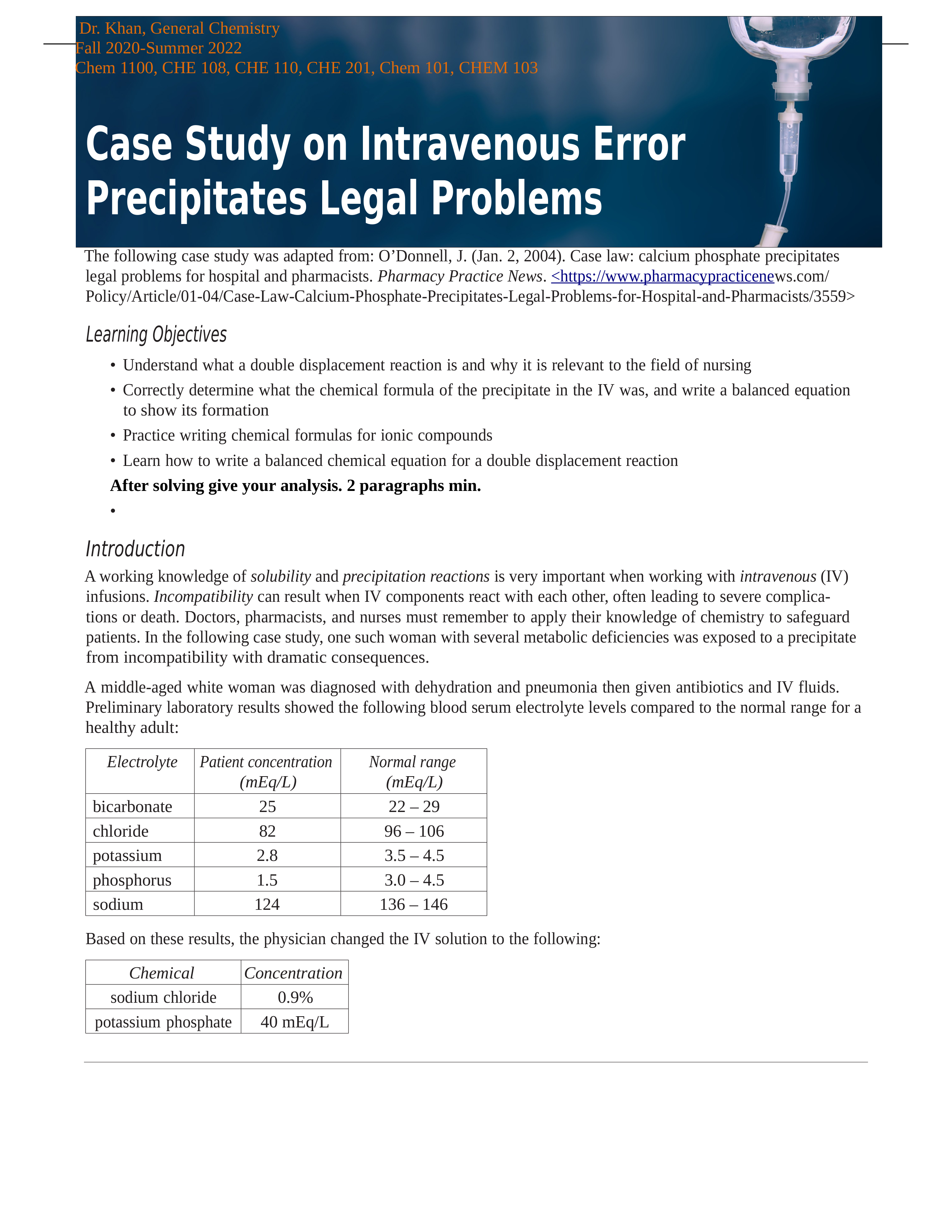 Case Study - Intravenous Error Precipitates Legal Problems.docx_dvzsnpqk7yl_page1