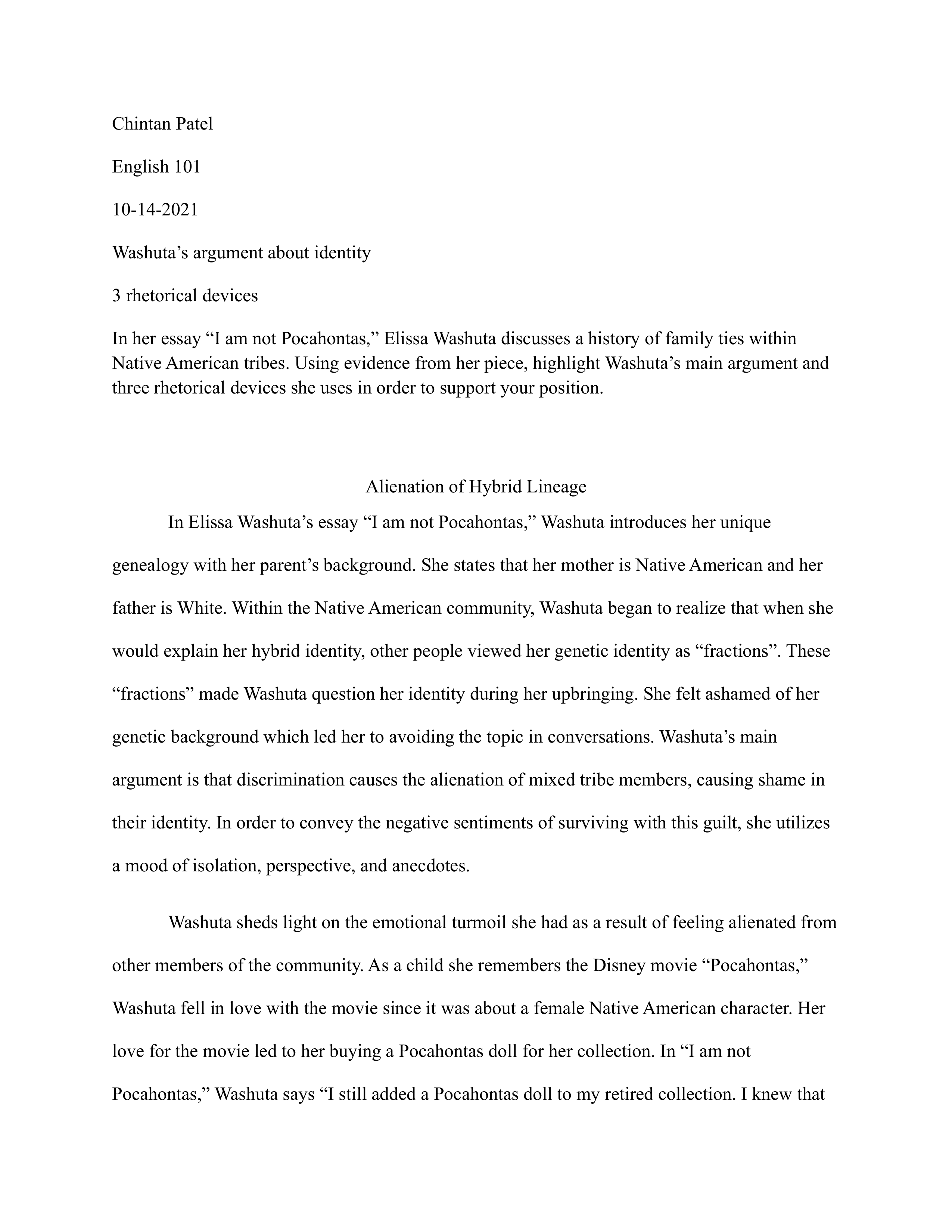 _I am not Pocahontas_ essay.pdf_dw0jqav23fk_page1