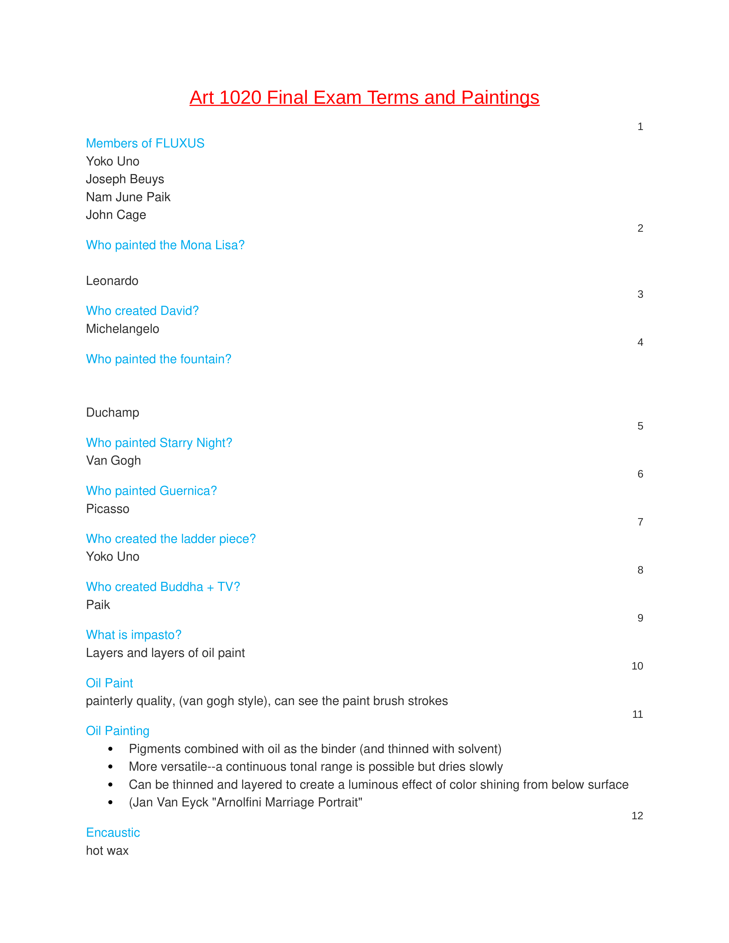 Art 1020 Final Exam Terms and Paintings_dw9p8nlv6sd_page1