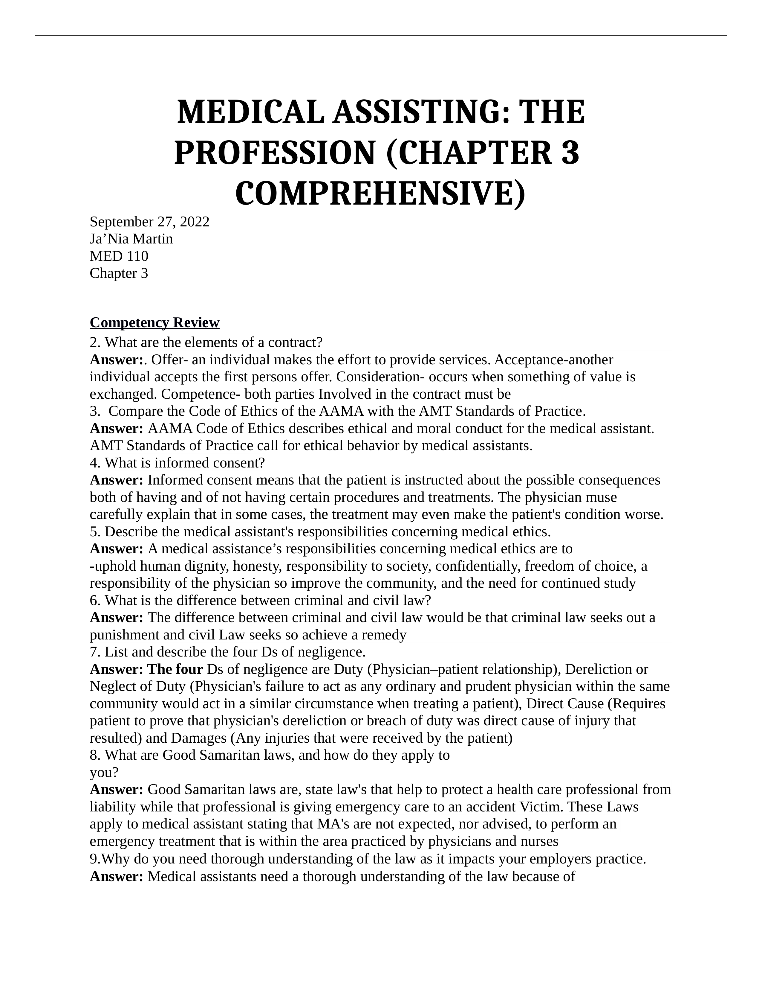 MEDICAL ASSISTING- THE PROFESSION (CHAPTER 3  COMPREHENSIVE) (3).docx_dwaajyp43a4_page1