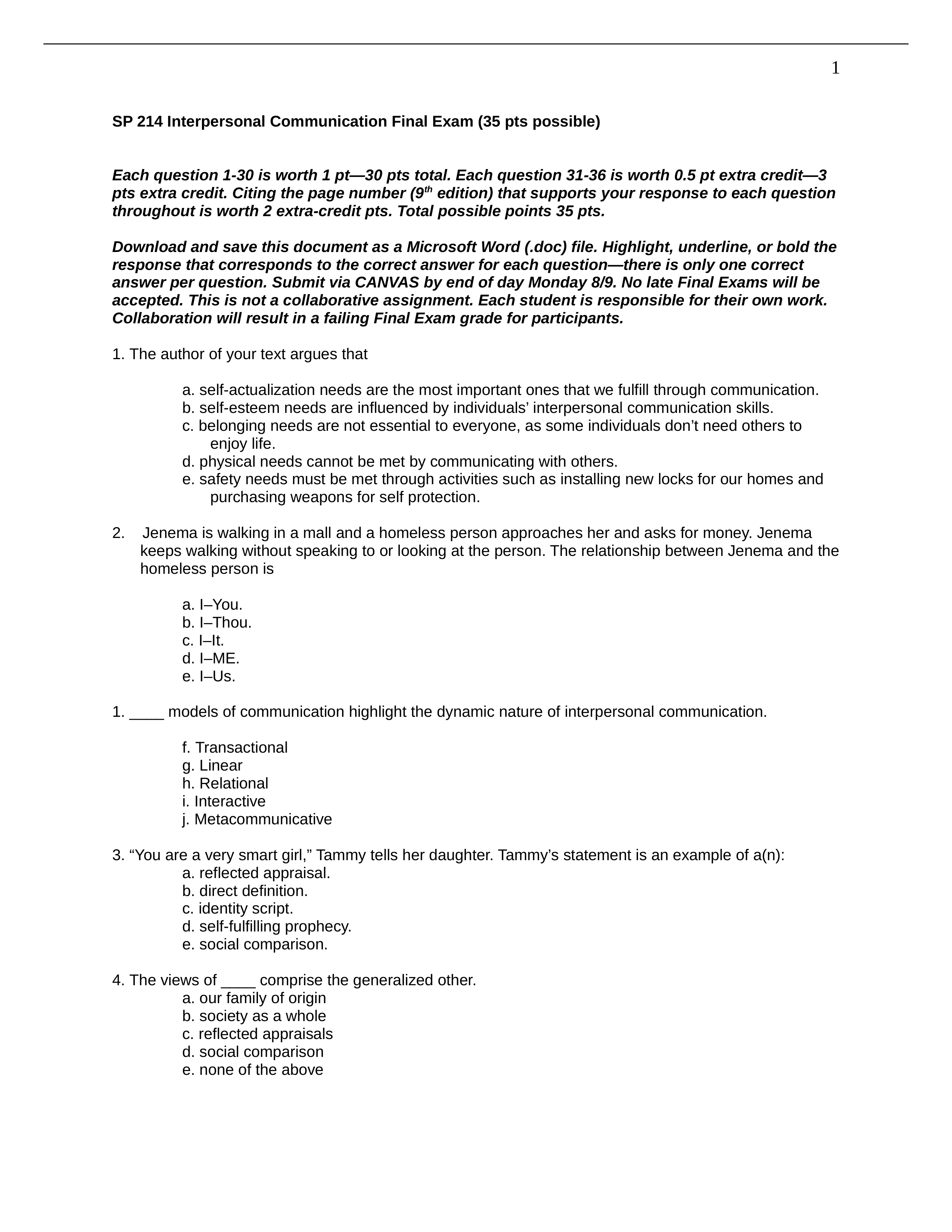 COMM 214  Final Exam (Wood, 2020, 9th ed).doc_dwhscai2owk_page1