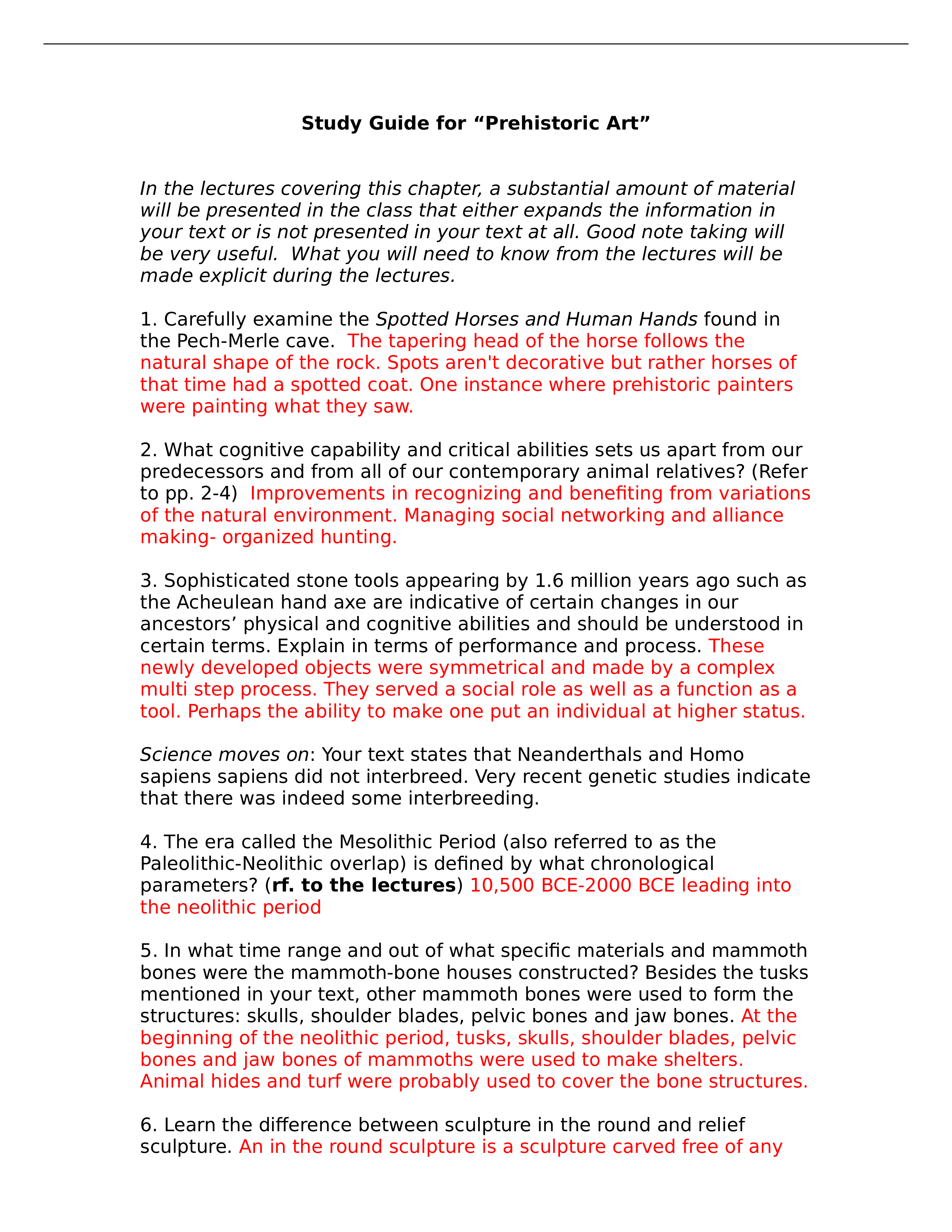 Prehistoric Art Completed study guide.odt_dwlpp66k941_page1