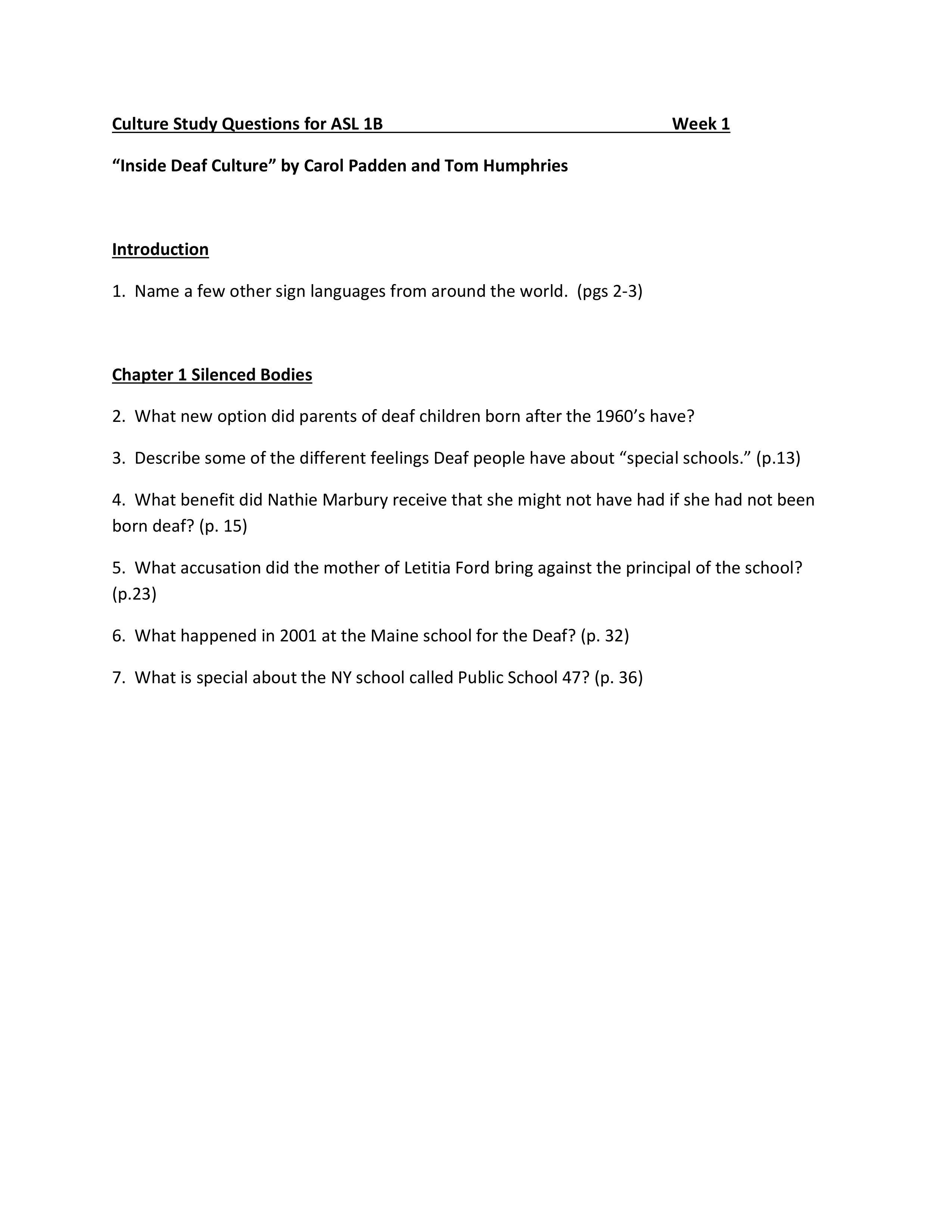 Culture Study Guide Questions for ASL 1B_dwnv4w1p1bf_page1