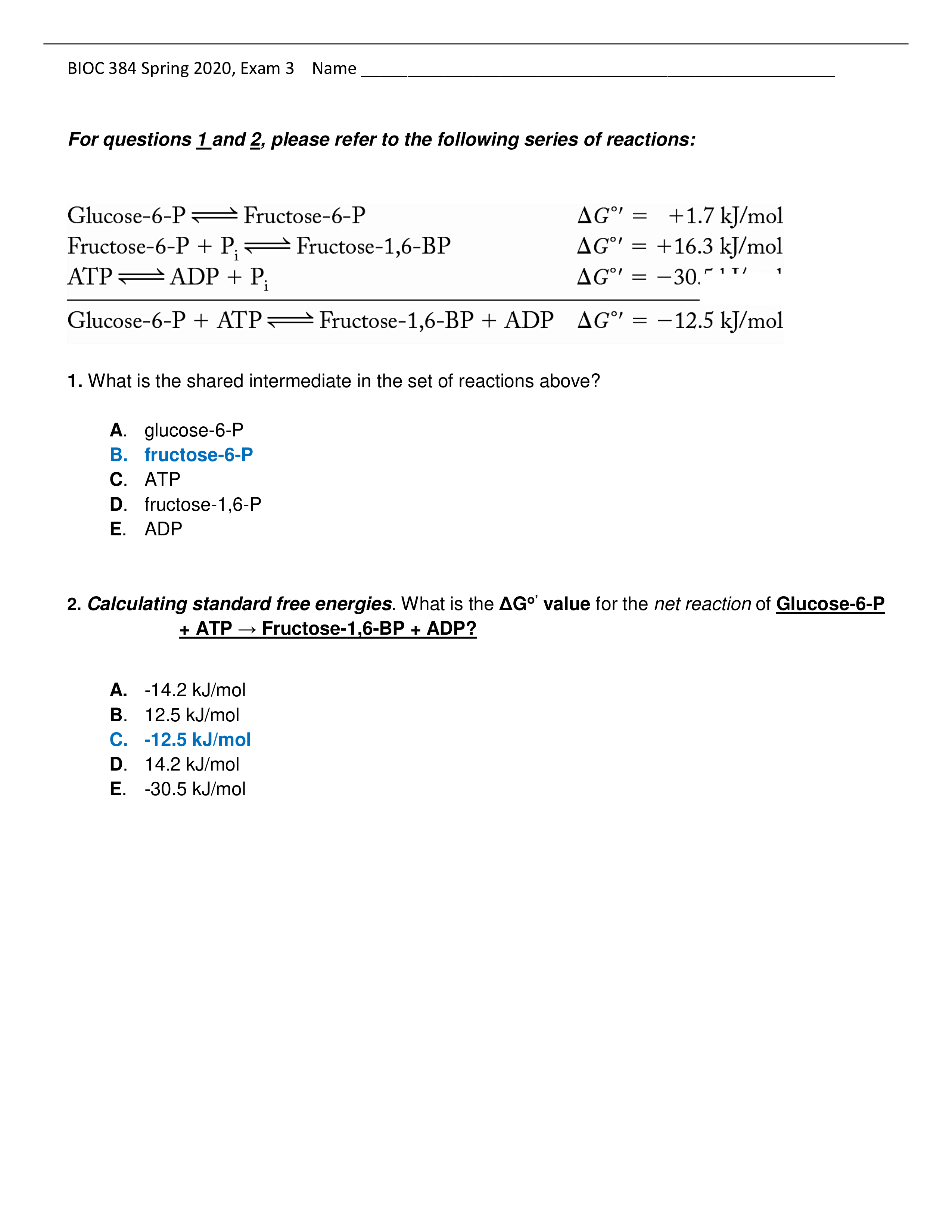 BIOC 384 Exam 3 Spring 2020 Key (1).pdf_dwppf2x3uo0_page1