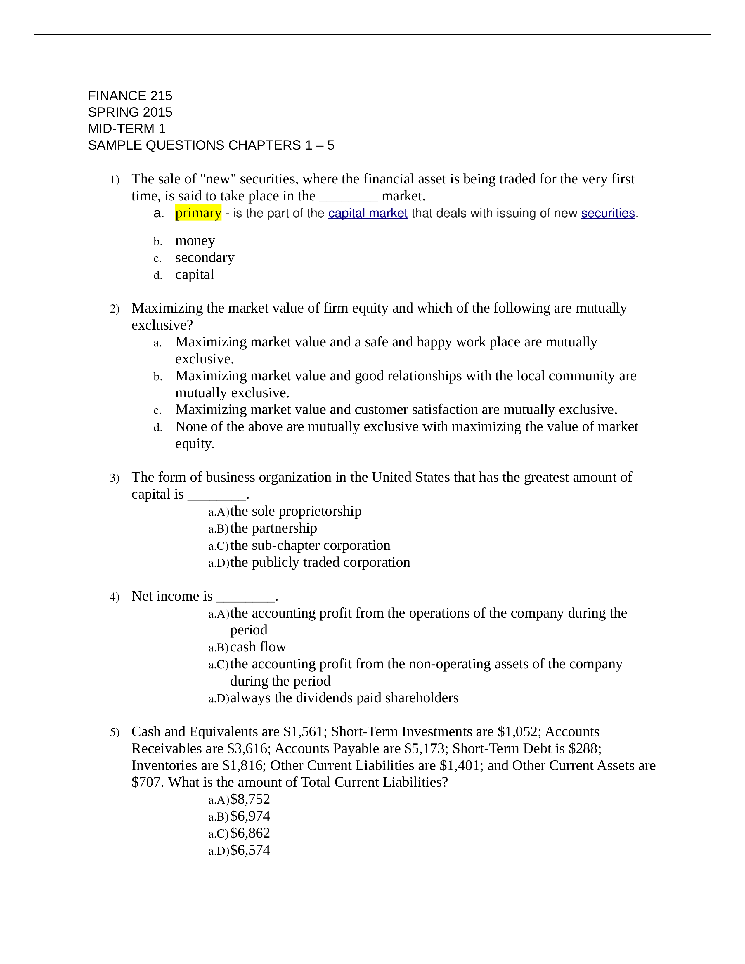 FIN 215 MID-TERM 1 SAMPLE QUESTIONS_dwpxm09xxfa_page1