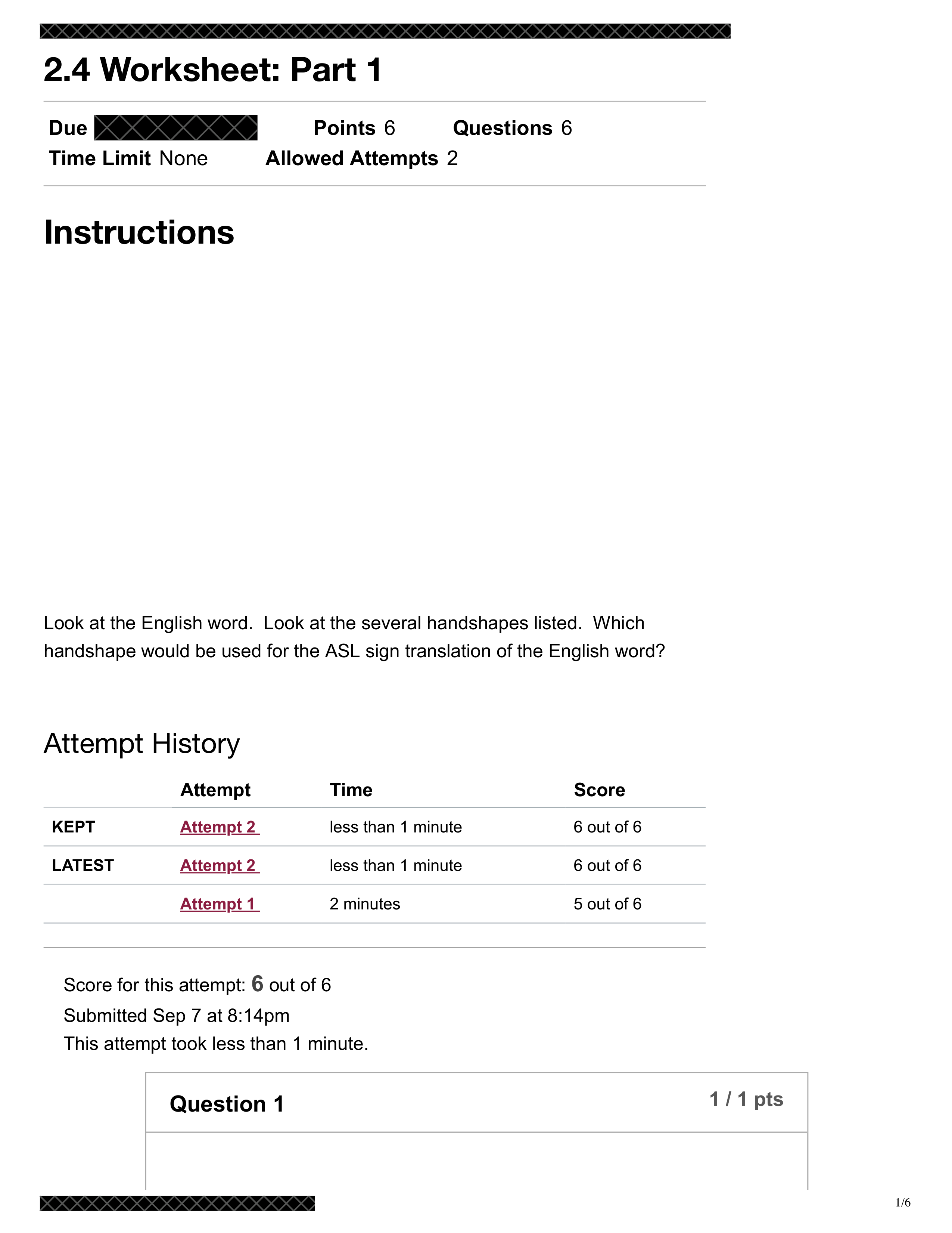 2.4 Worksheet_ Part 1_ ASL 101_ American Sign Language I (2022 Fall - A).pdf_dwq6pz6of4a_page1