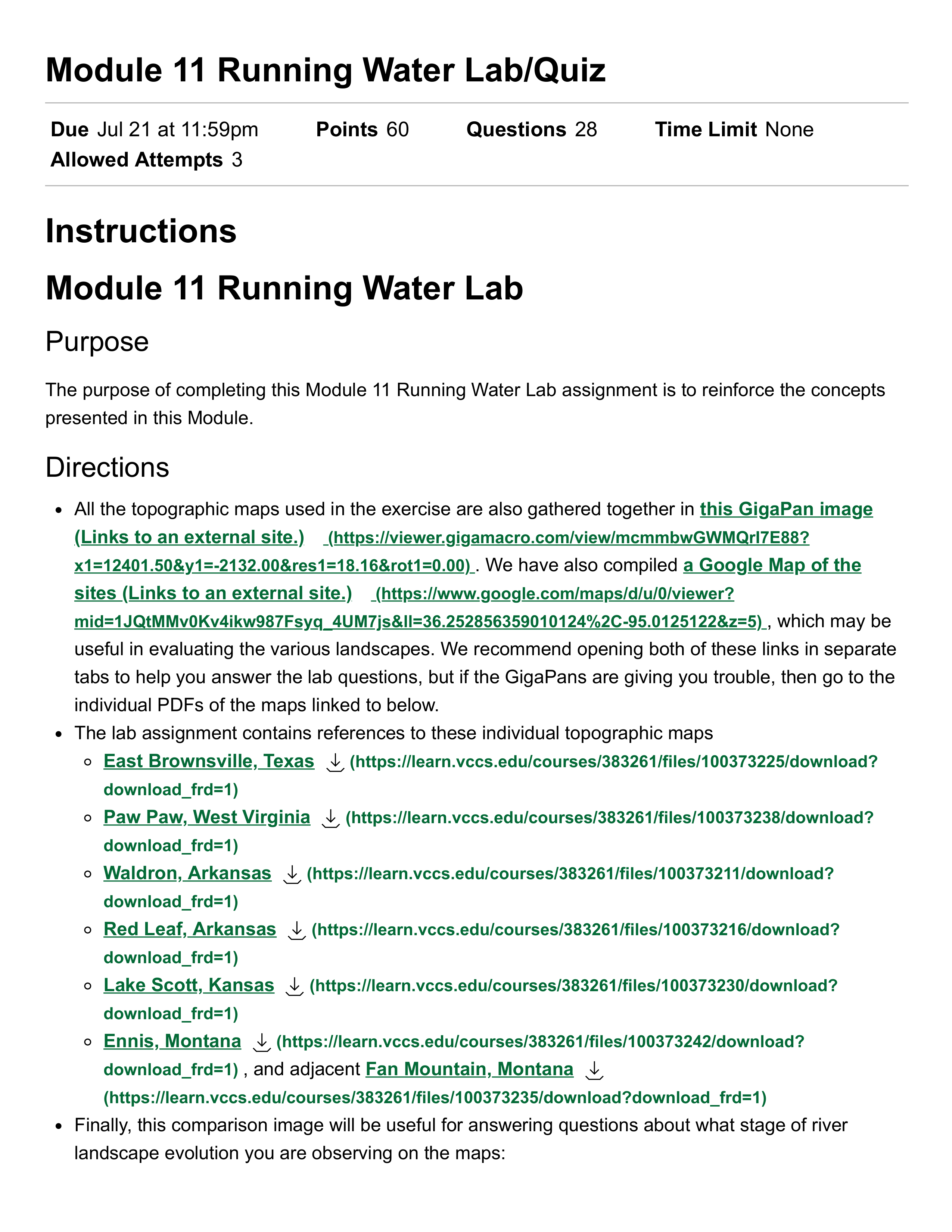 Module 11 Running Water Lab_Quiz_ (Summer 2021) GOL 105 (E56A) - Physical Geology.pdf_dwvqvic3znu_page1