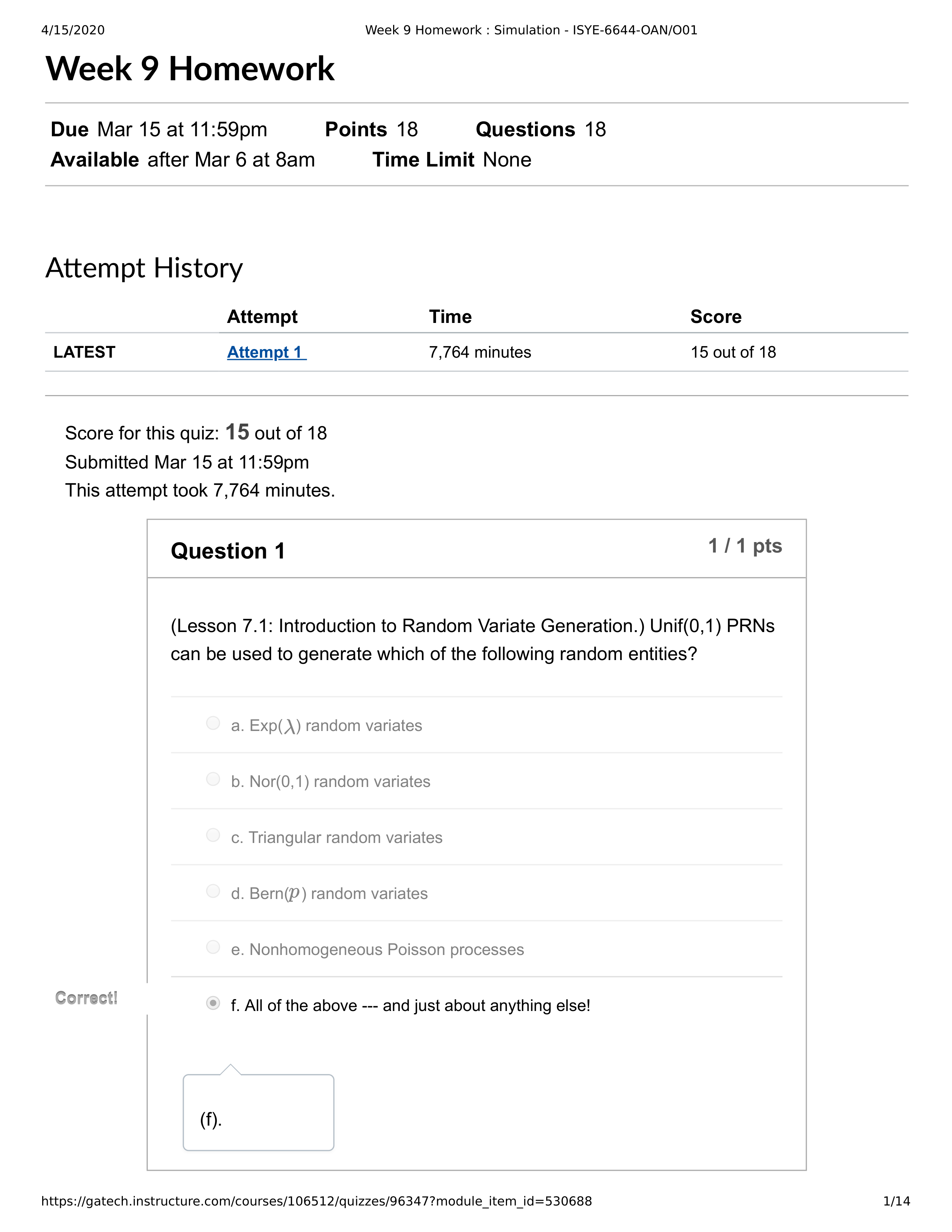 Week 9 Homework _ Simulation - ISYE-6644-OAN_O01.pdf_dwxtegba0ie_page1